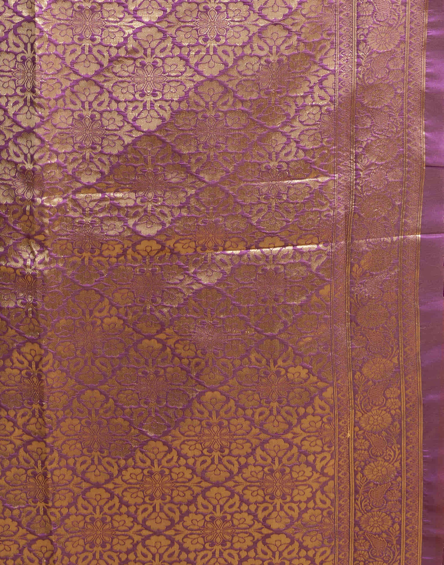 Purple Silk Woven Banarasi Saree