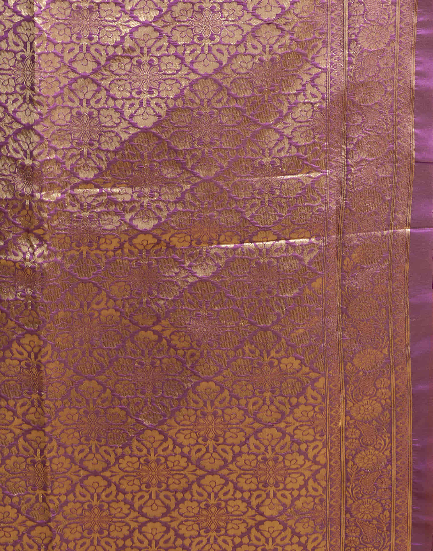 Purple Silk Woven Banarasi Saree