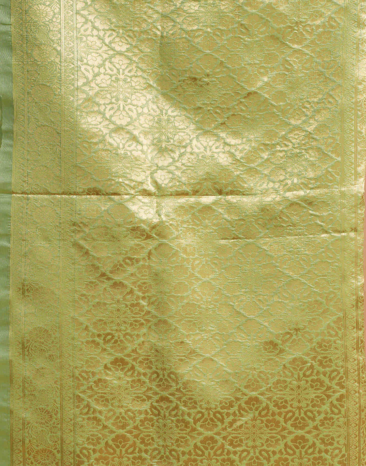 Light Pista Green Silk Woven Banarasi Saree