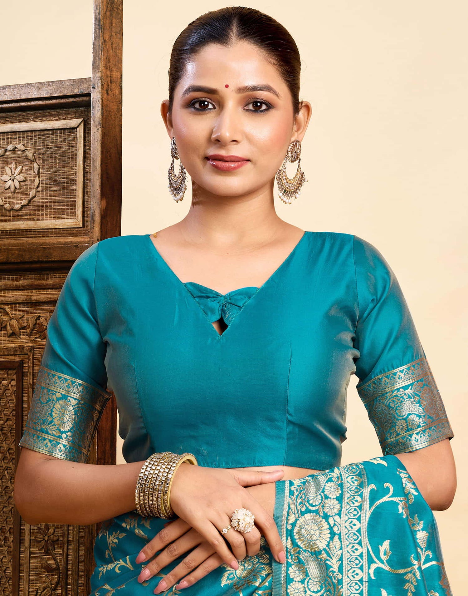 Blue Silk Woven Banarasi Saree