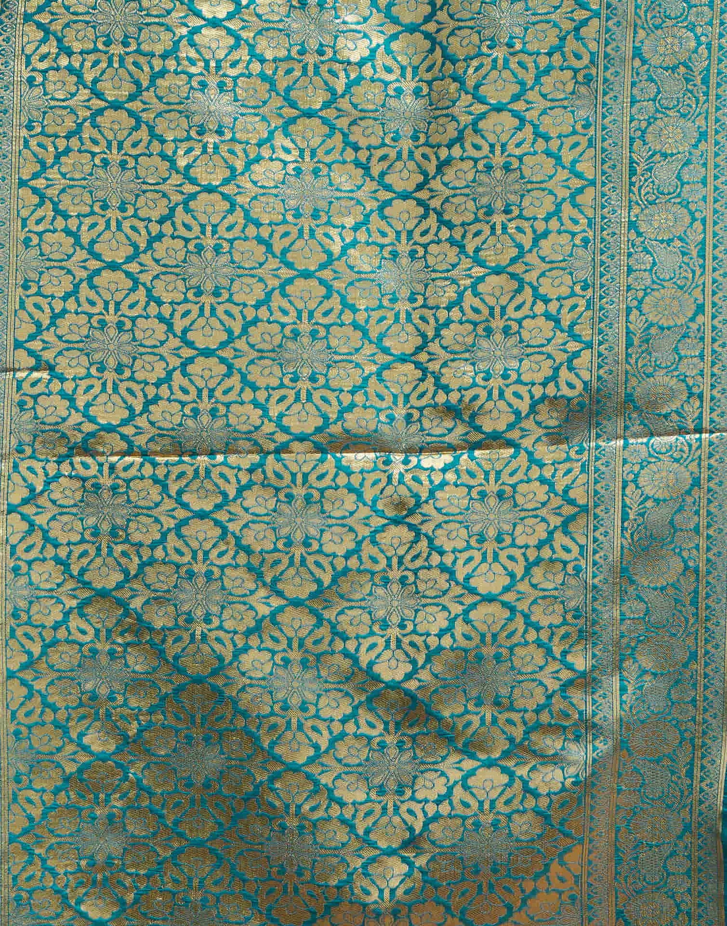 Blue Silk Woven Banarasi Saree