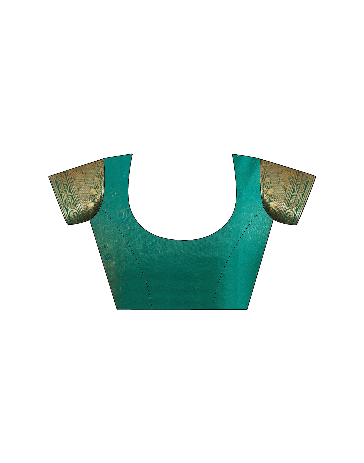 Teal Green Silk Woven Saree