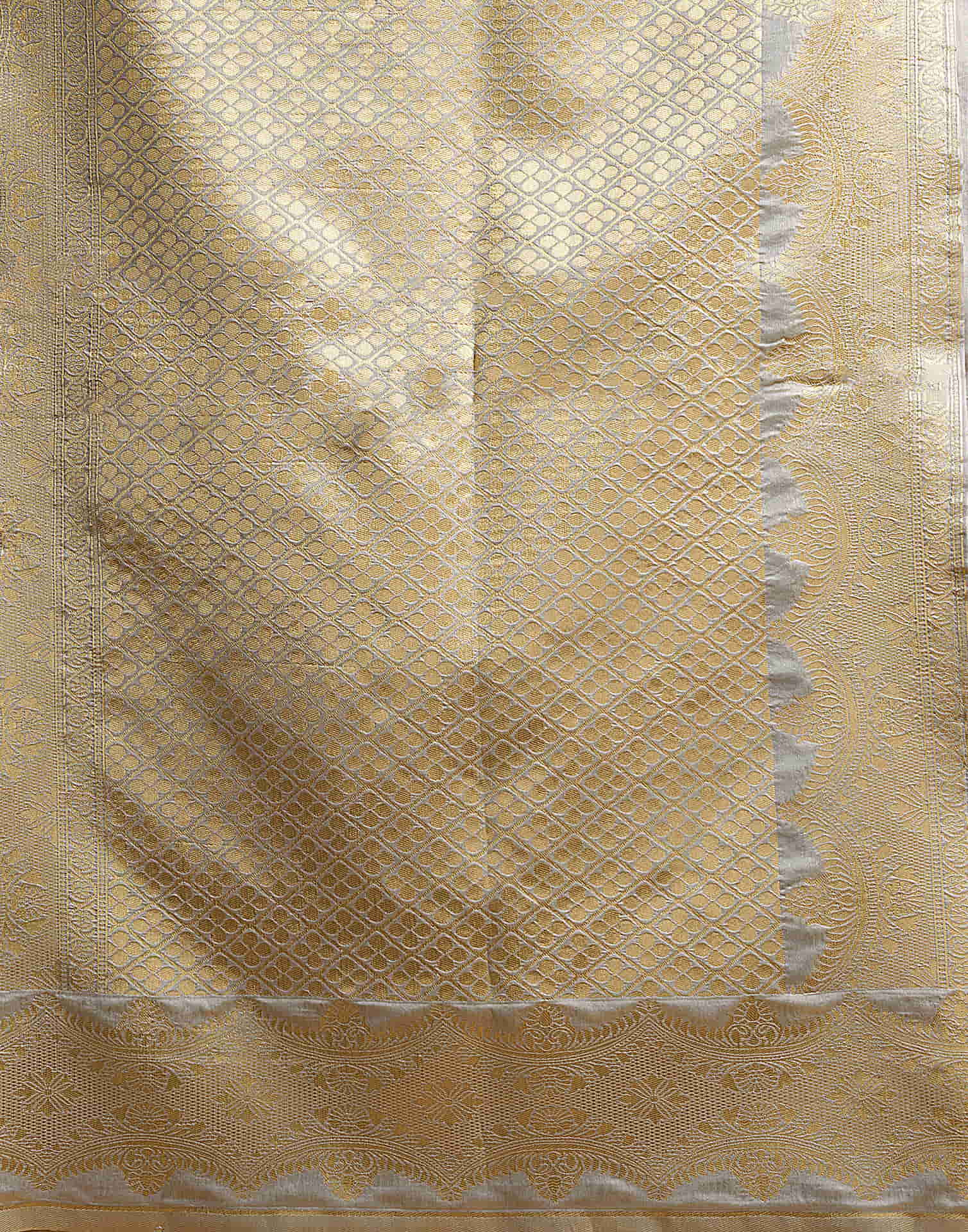 Grey Silk Woven Saree