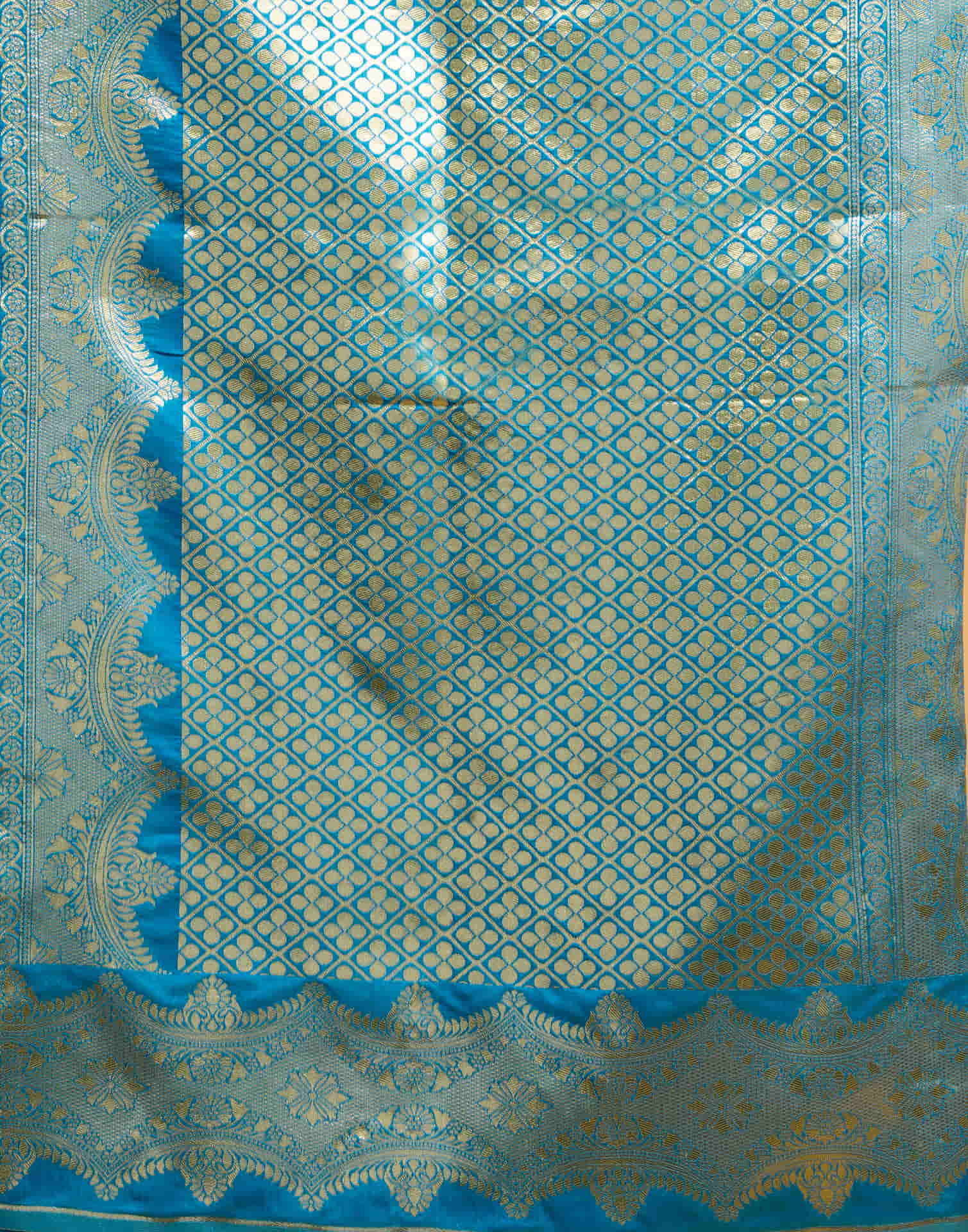 Blue Silk Woven Saree