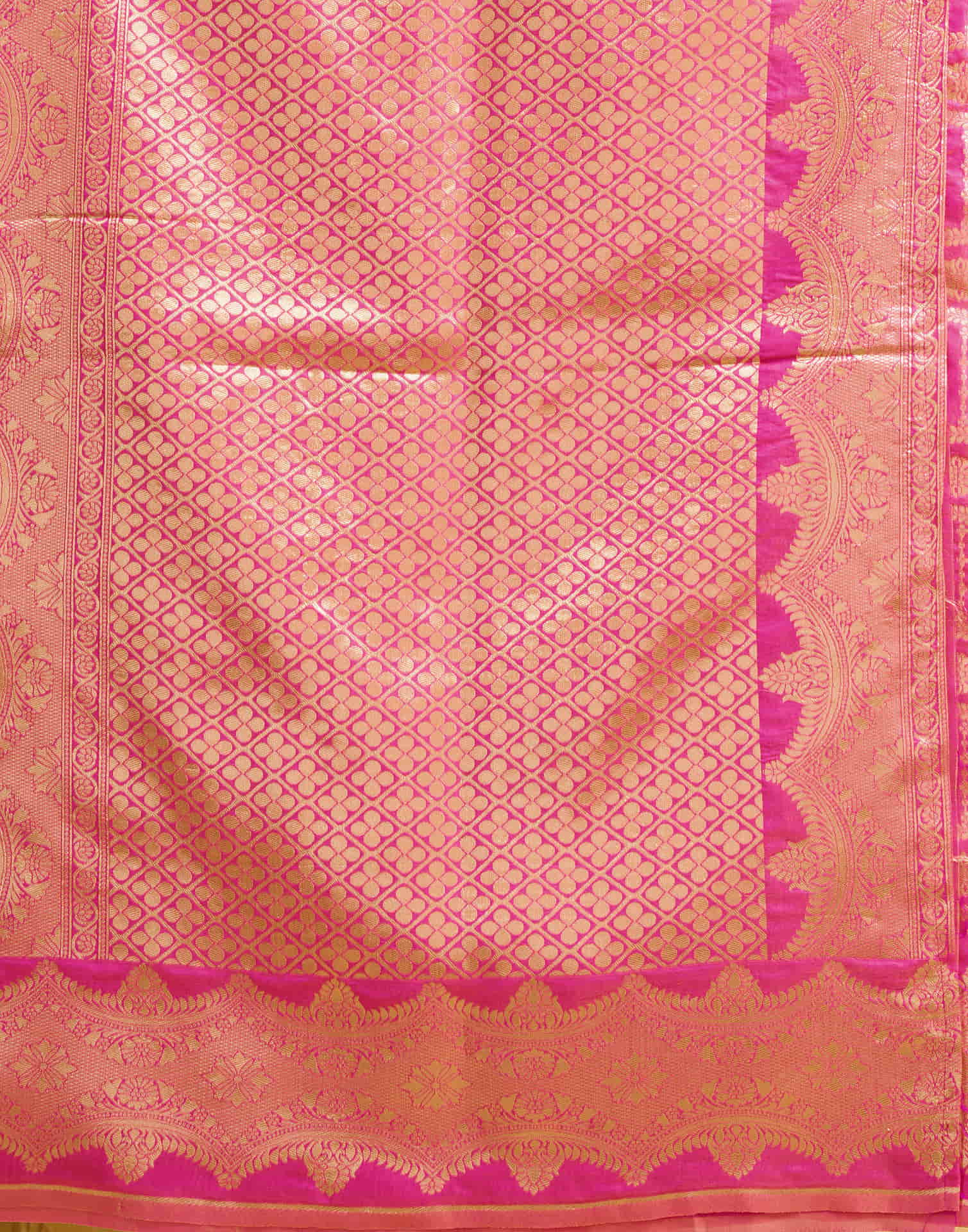 Magenta Silk Woven Saree