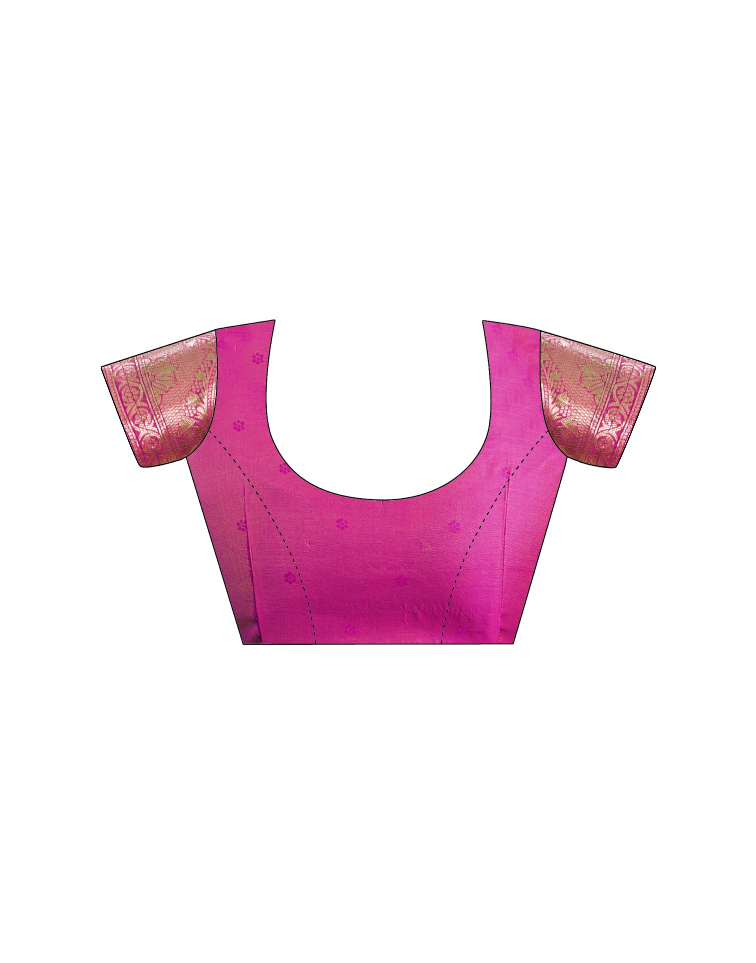 Magenta Silk Woven Saree