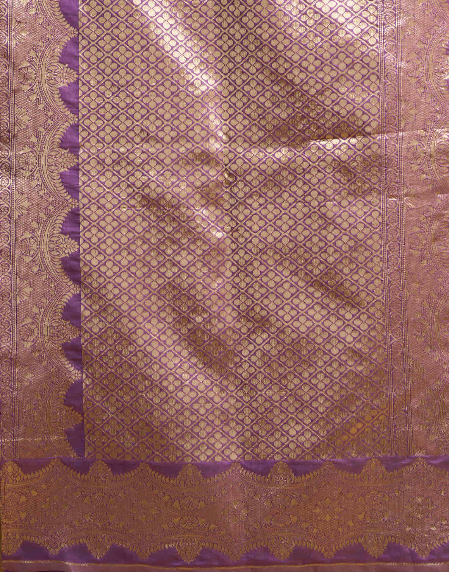 Purple Silk Woven Saree