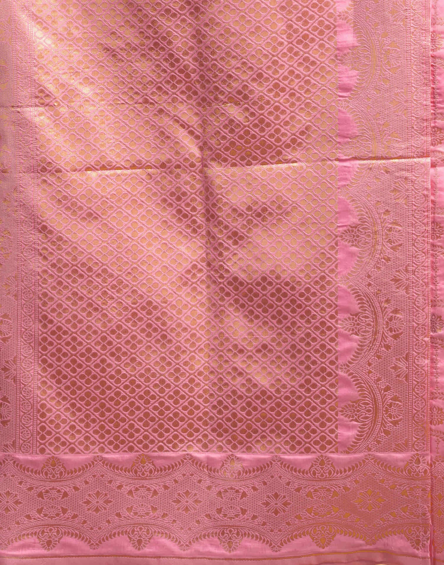 Light Pink Silk Woven Saree