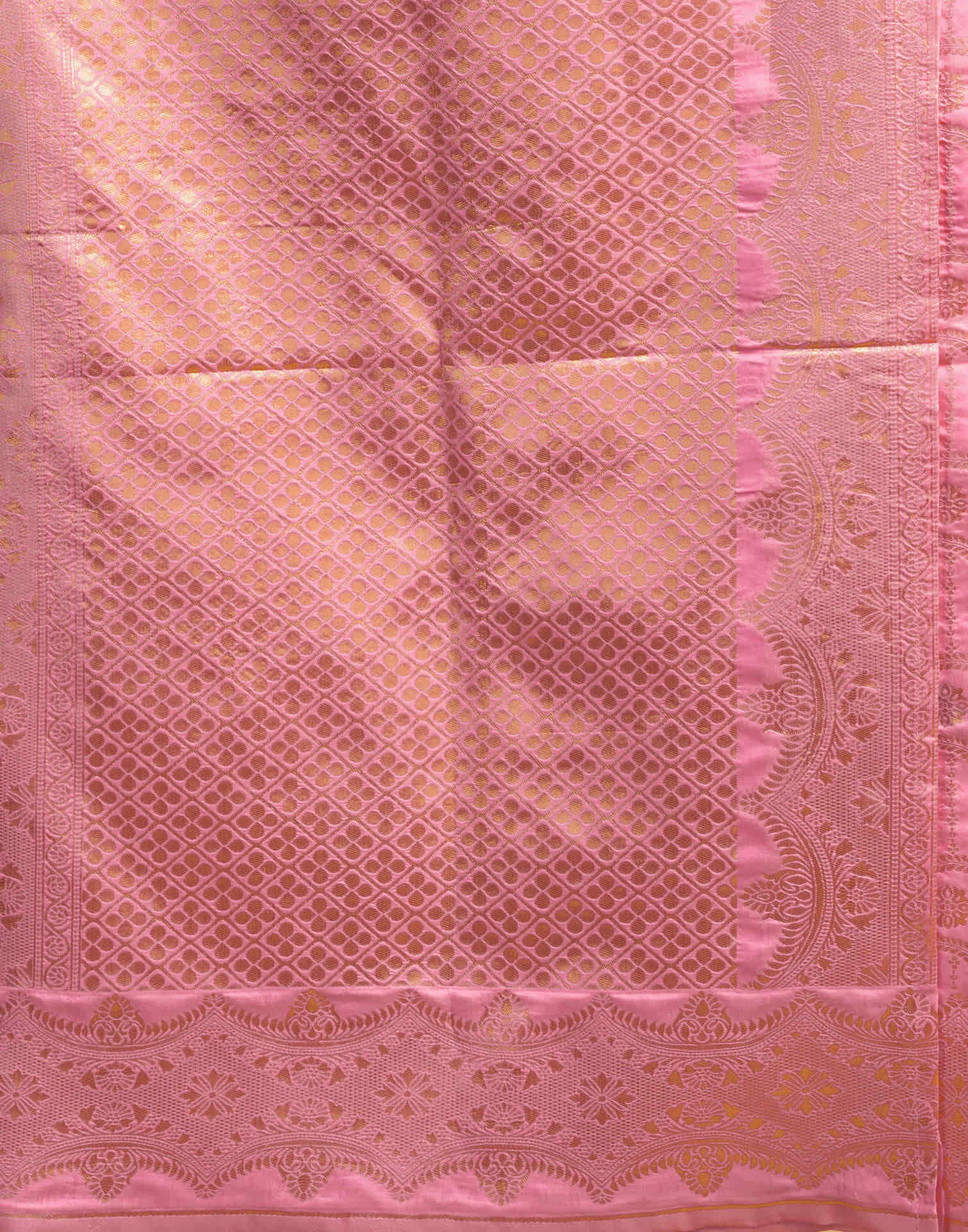 Light Pink Silk Woven Saree