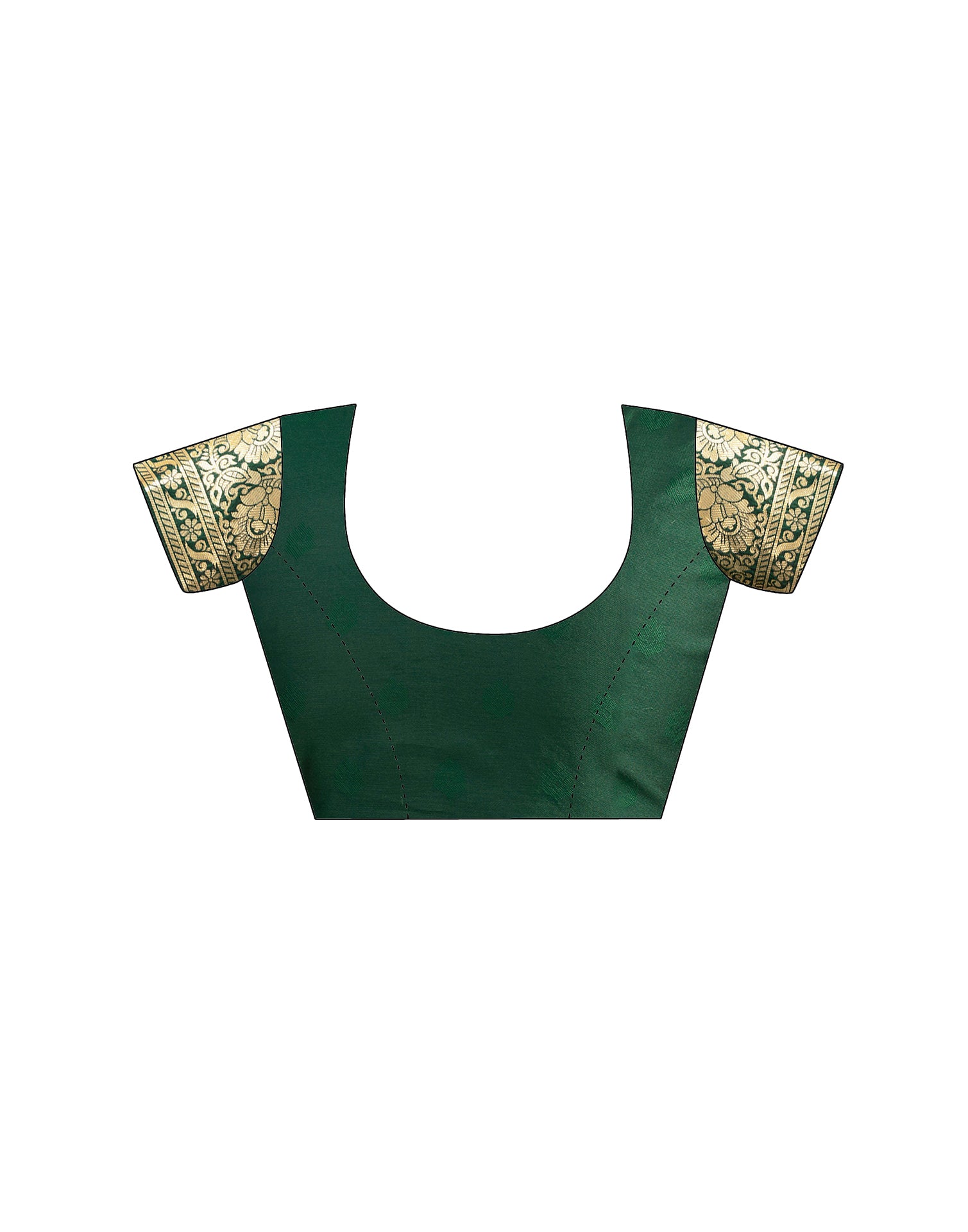 Dark Green Silk Woven Banarasi Saree