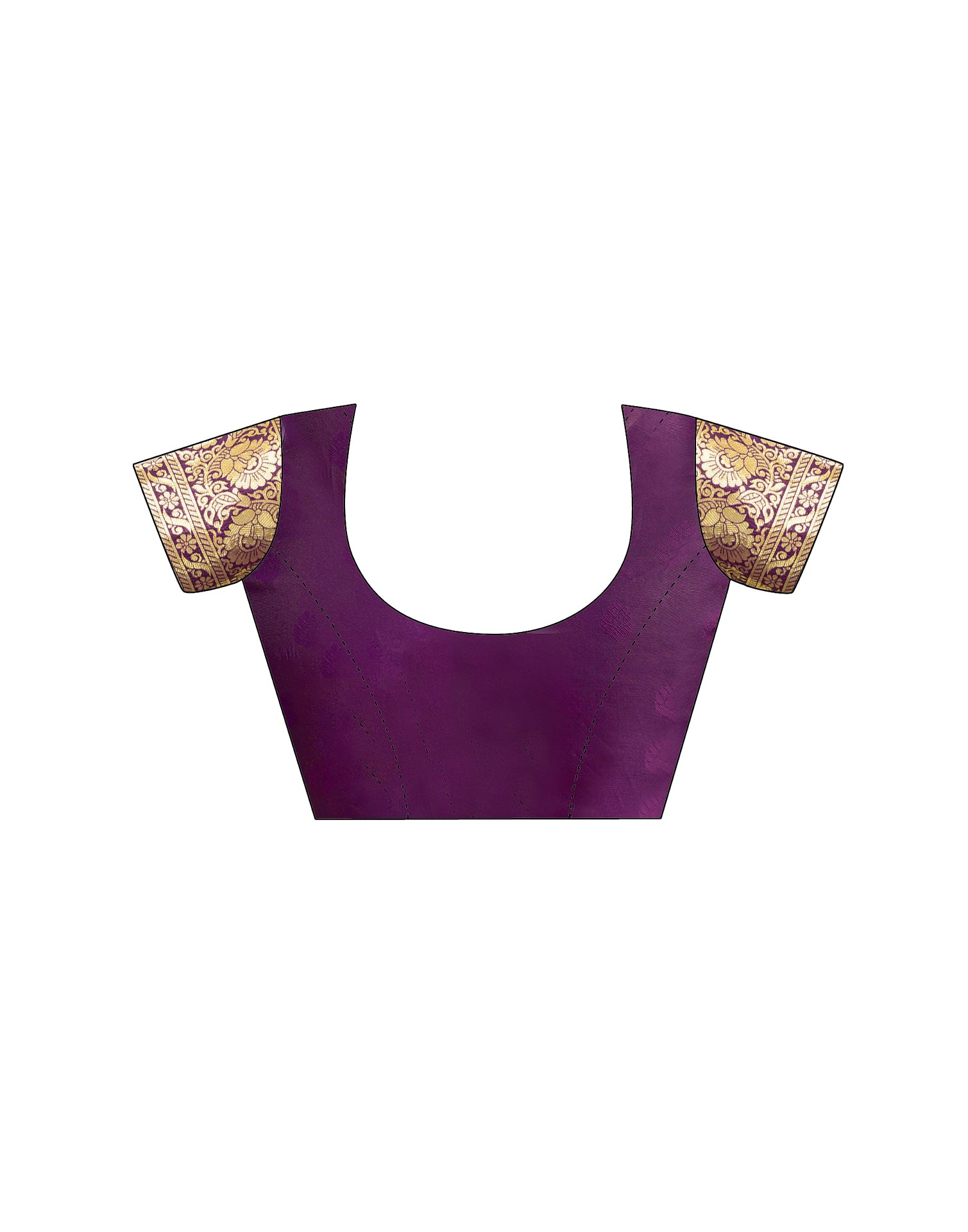 Wine Silk Woven Banarasi Saree