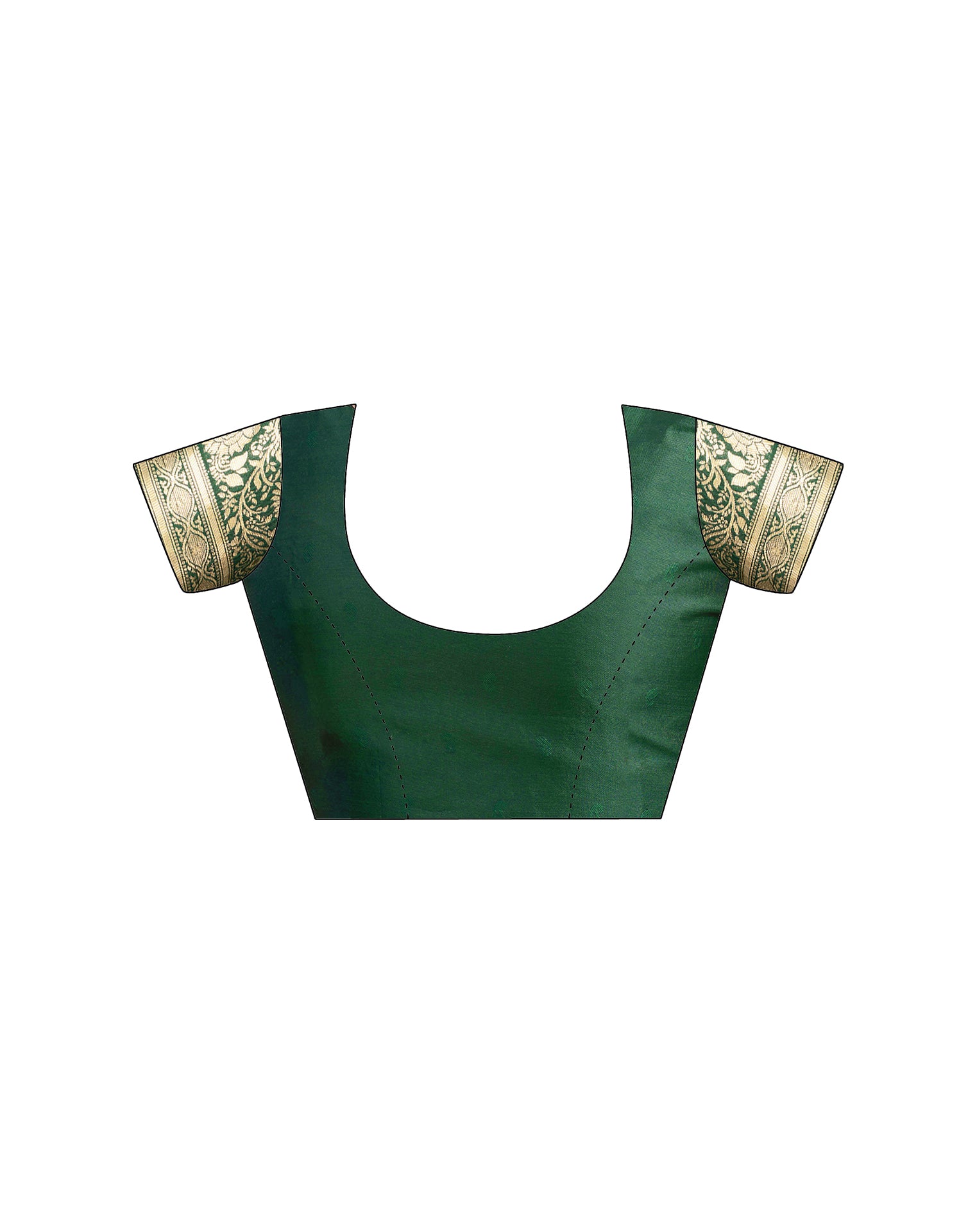 Dark Green Silk Woven Banarasi Saree