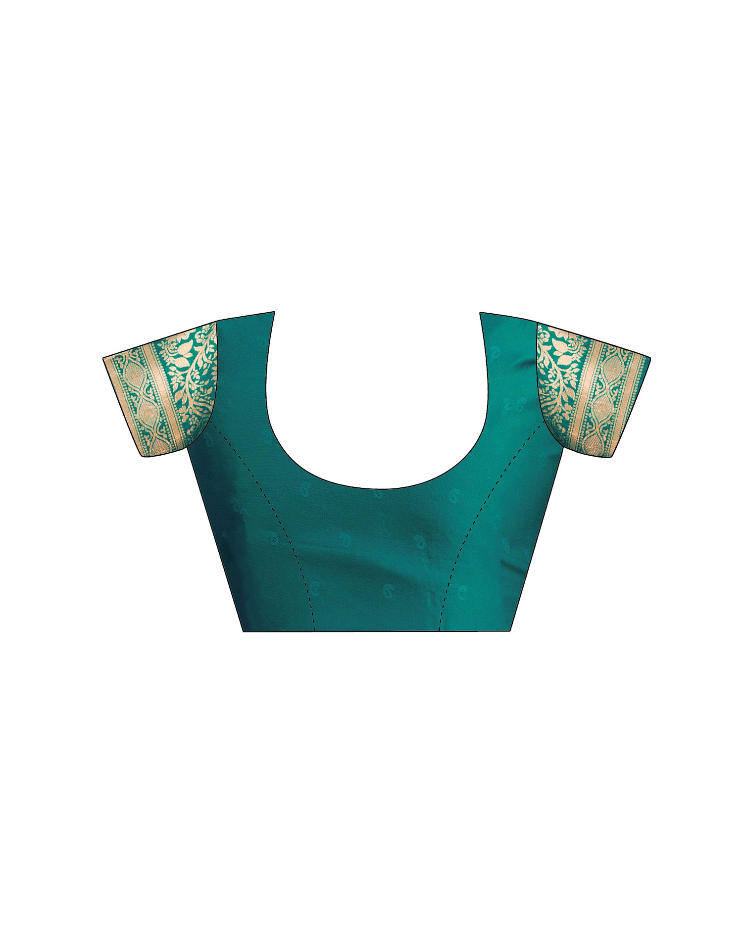 Teal Green Silk Woven Banarasi Saree