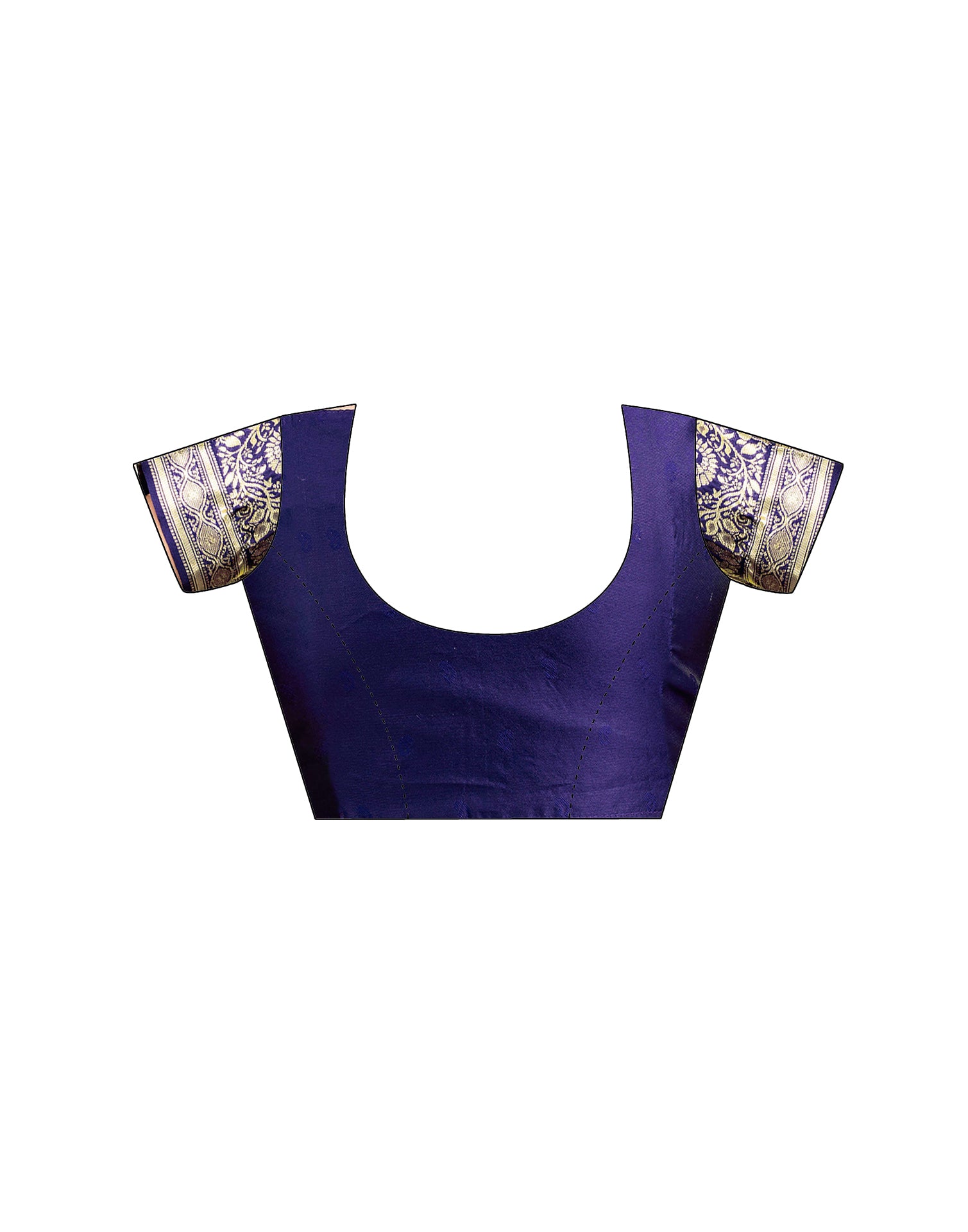 Navy Blue Silk Woven Banarasi Saree