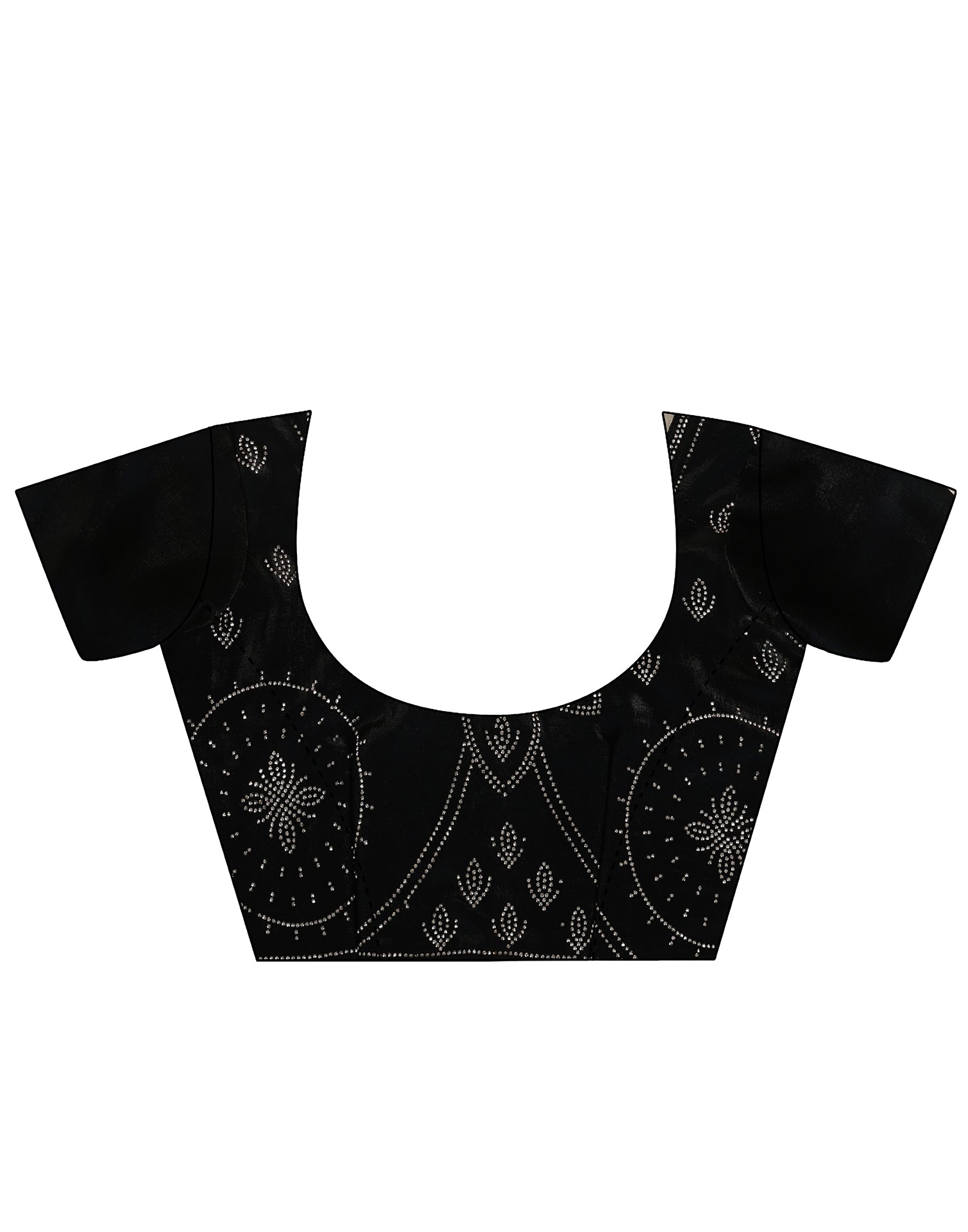 Black Tissue Silk Stone Work Swarovski Saree