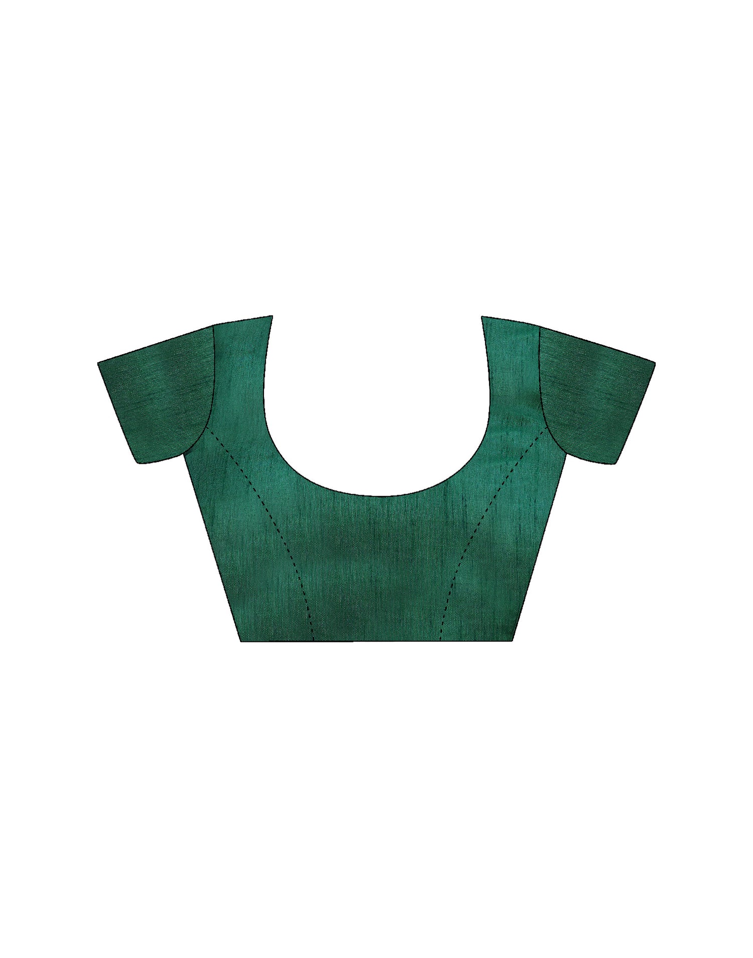 Dark Green Chiffon Printed Bandhani Saree