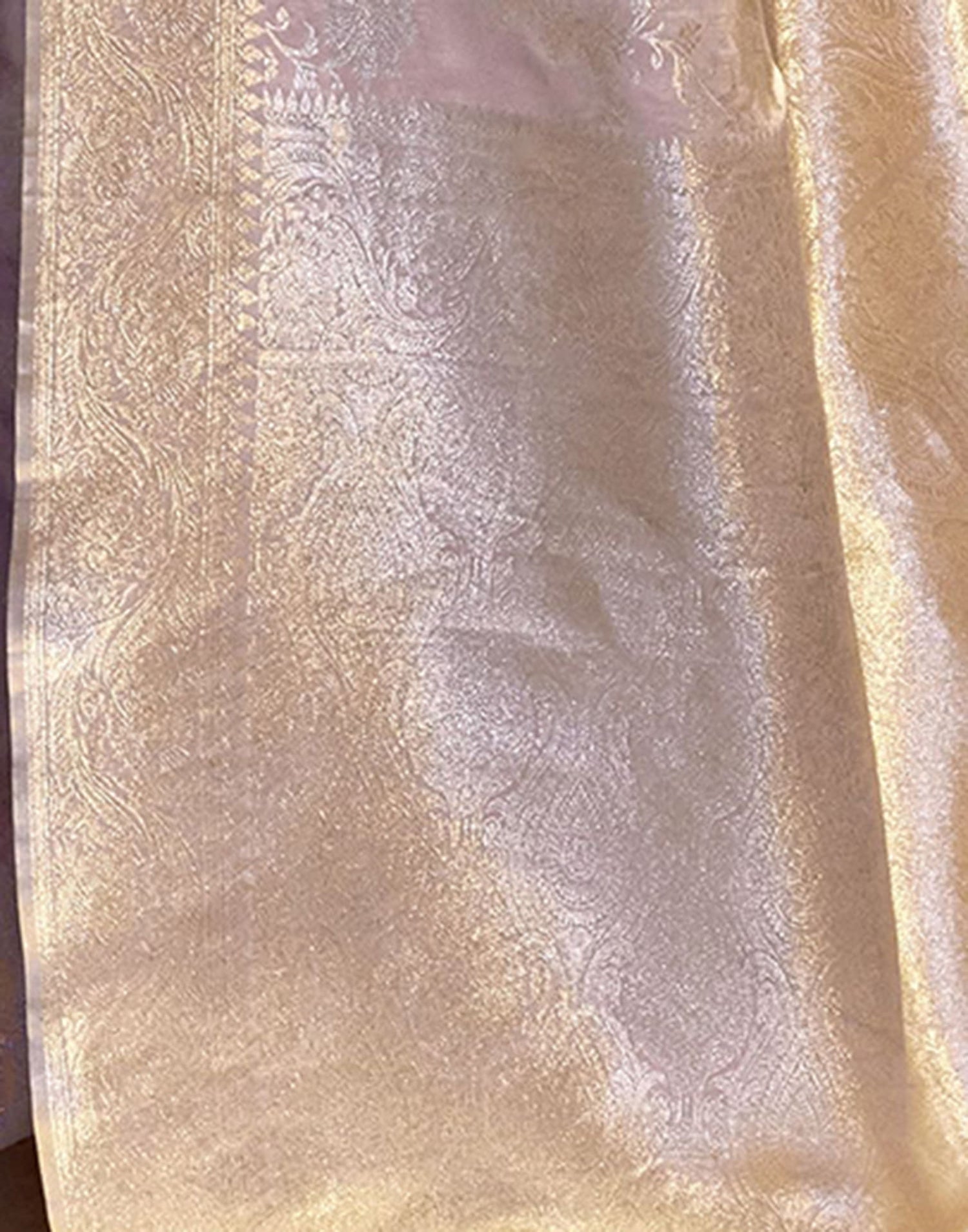 Light Lavender Silk Woven Banarasi Saree