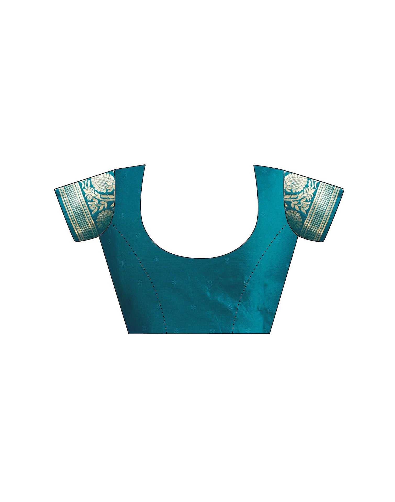 Rama Blue Silk Woven Saree