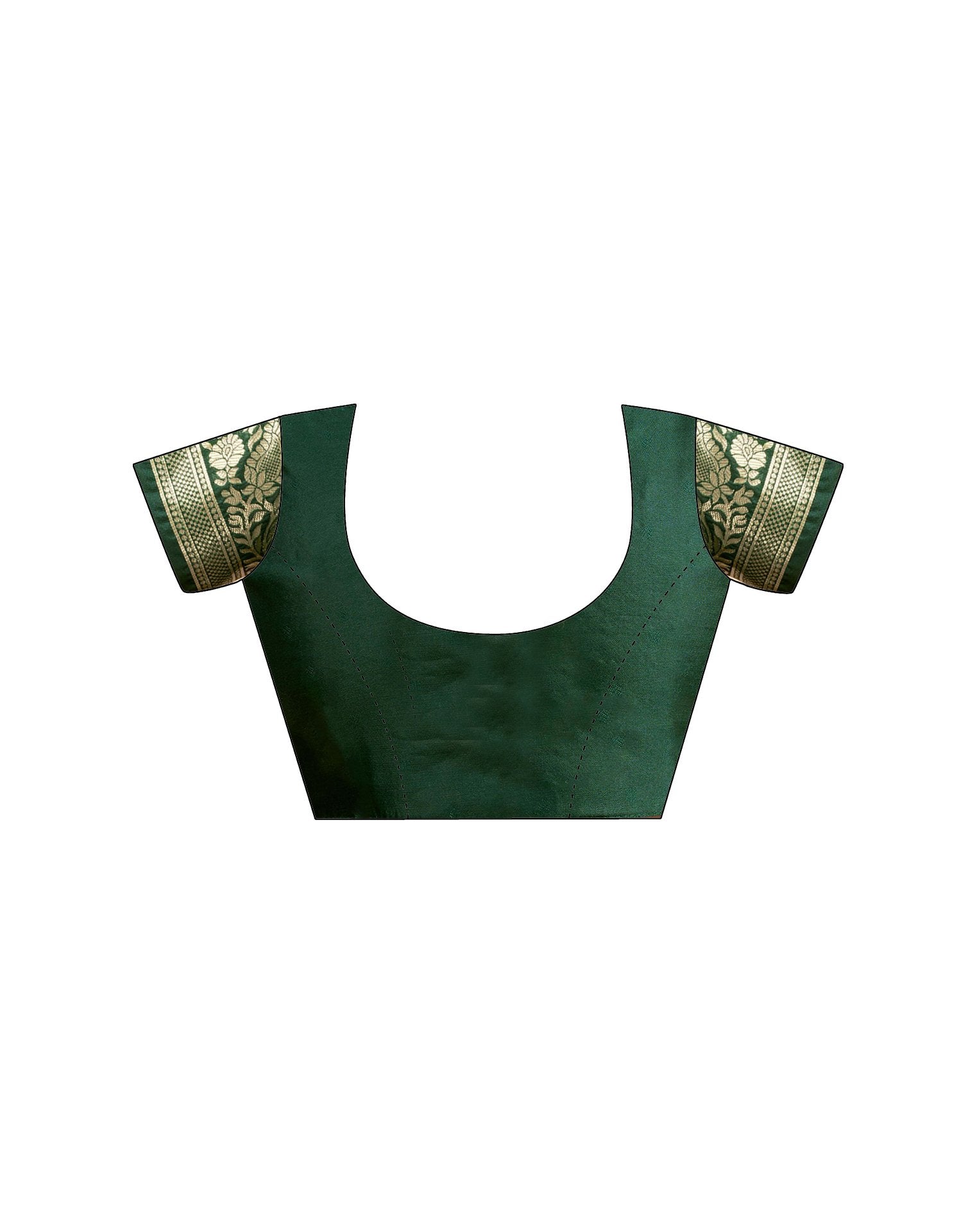 Dark Green Silk Woven Saree