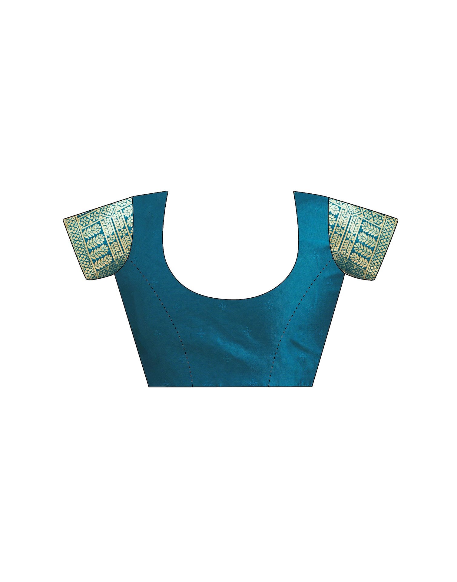 Rama Blue Silk Woven Banarasi Saree
