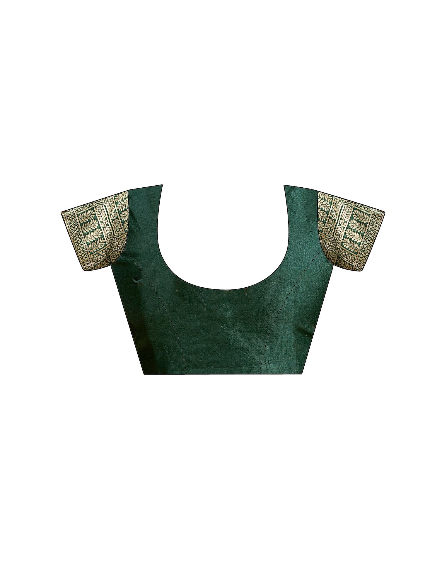 Dark Green Silk Woven Banarasi Saree