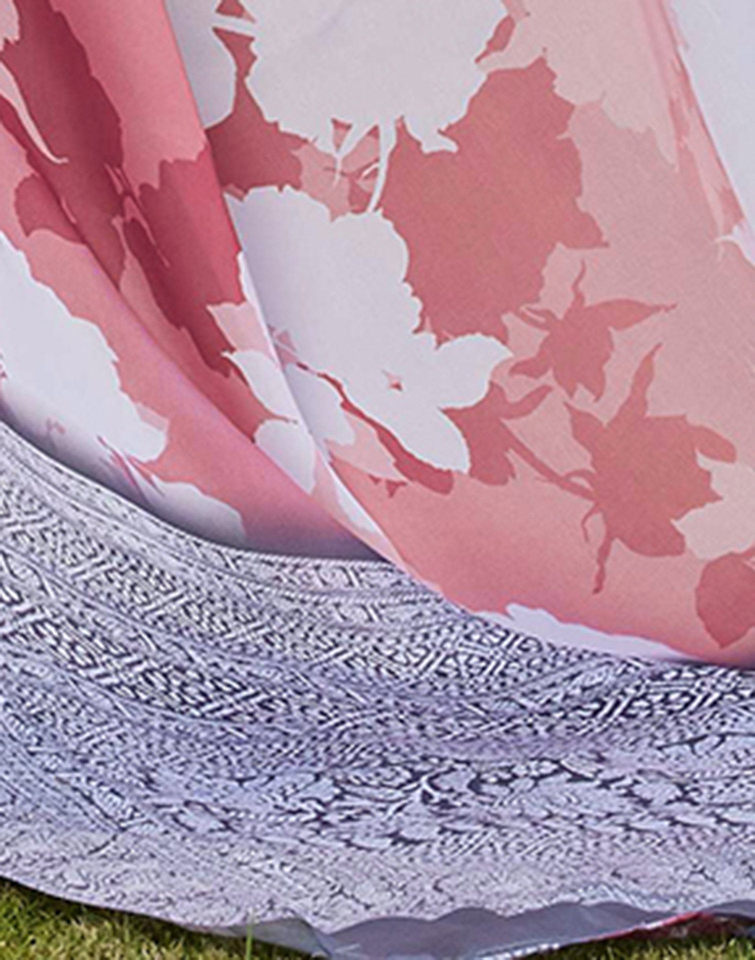 Rose Pink Satin Printed Saree