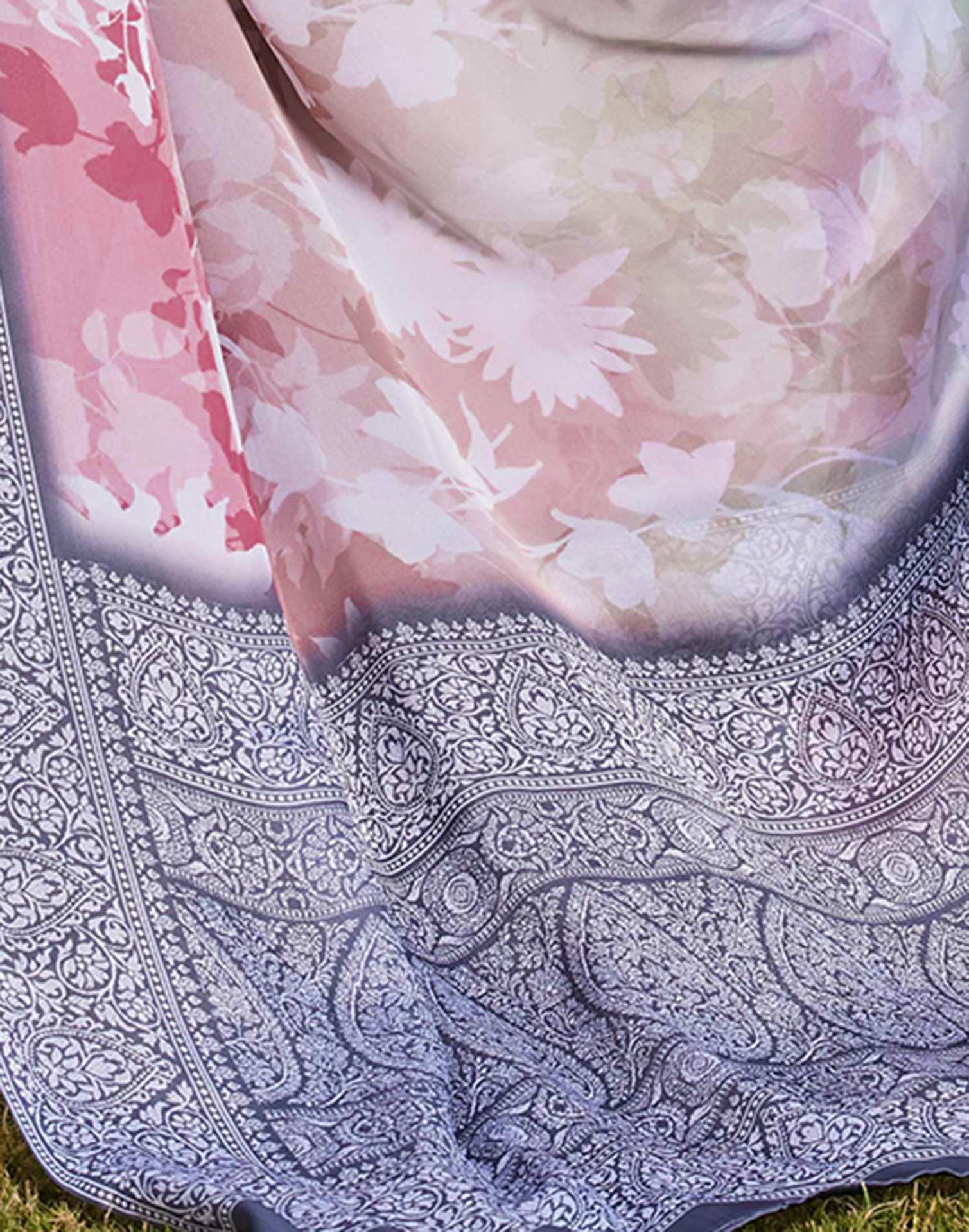 Multicoloured Satin Printed Saree