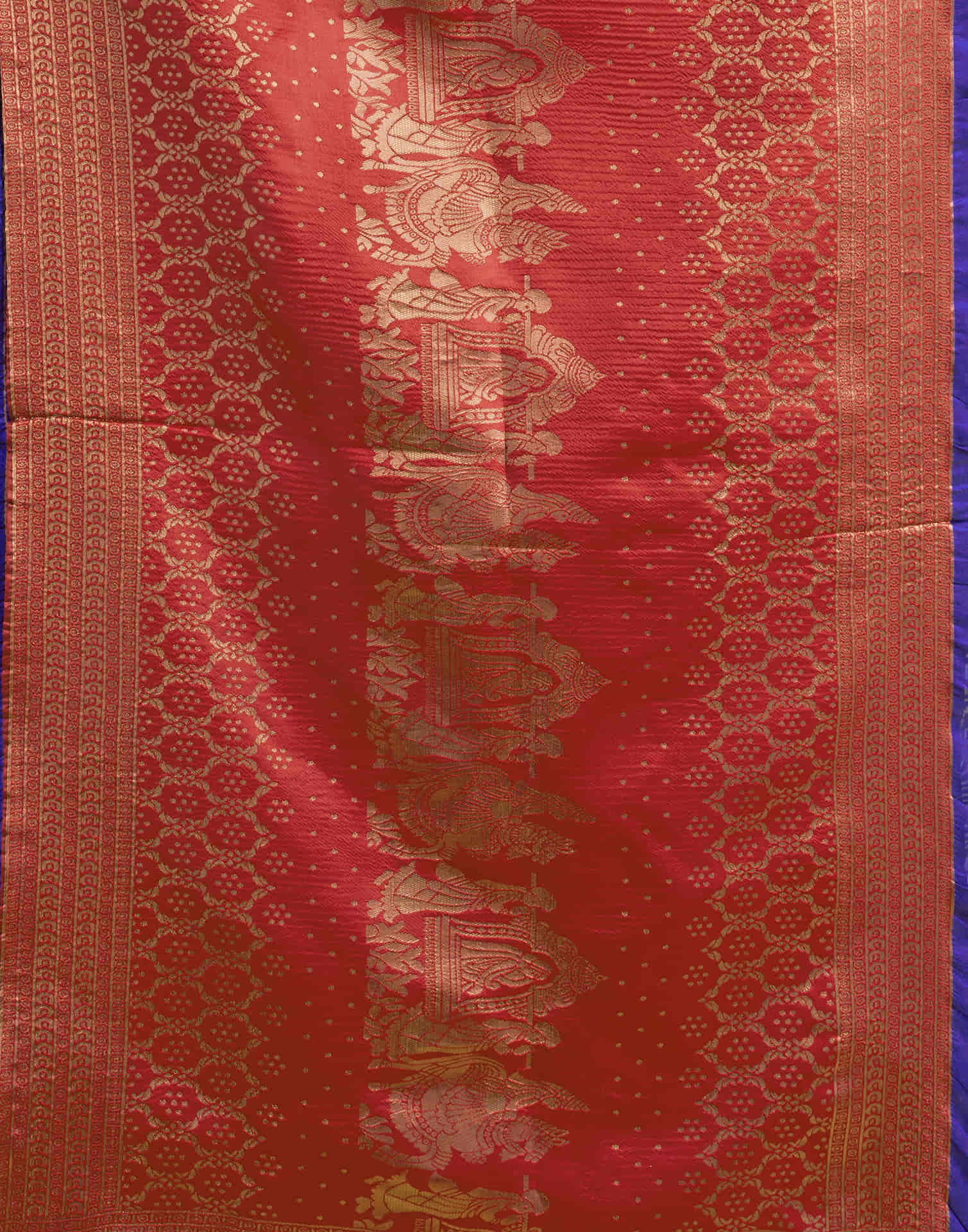 Dark Blue Silk Woven Saree