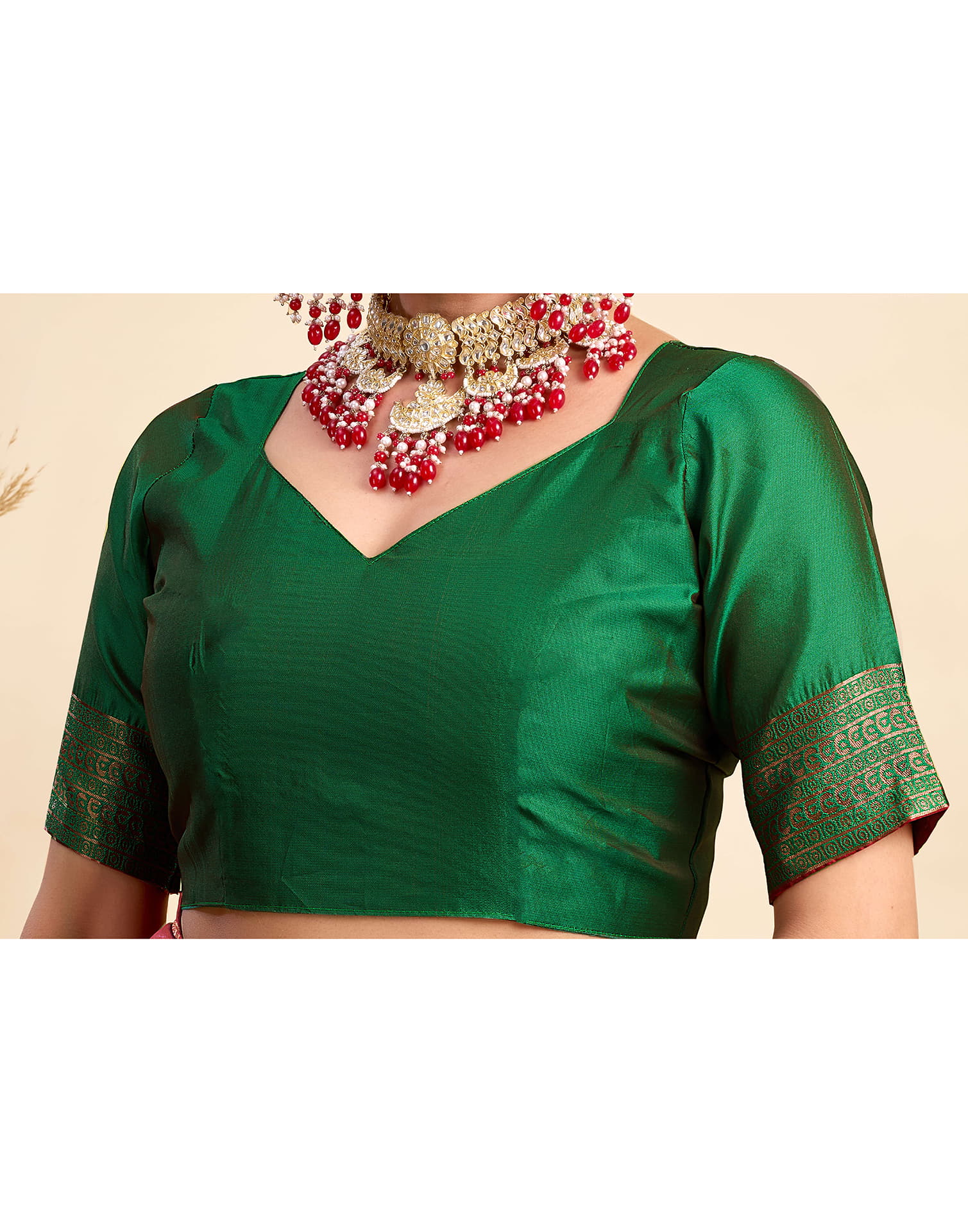 Red Silk Woven Saree
