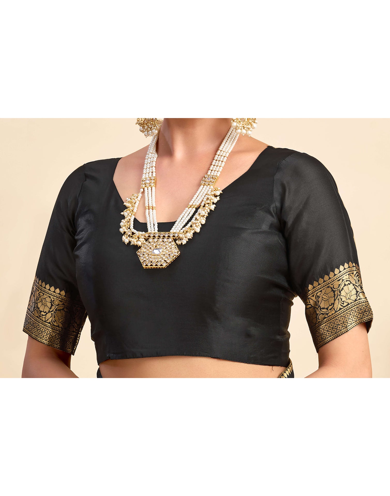 Black Silk Woven Banarasi Saree