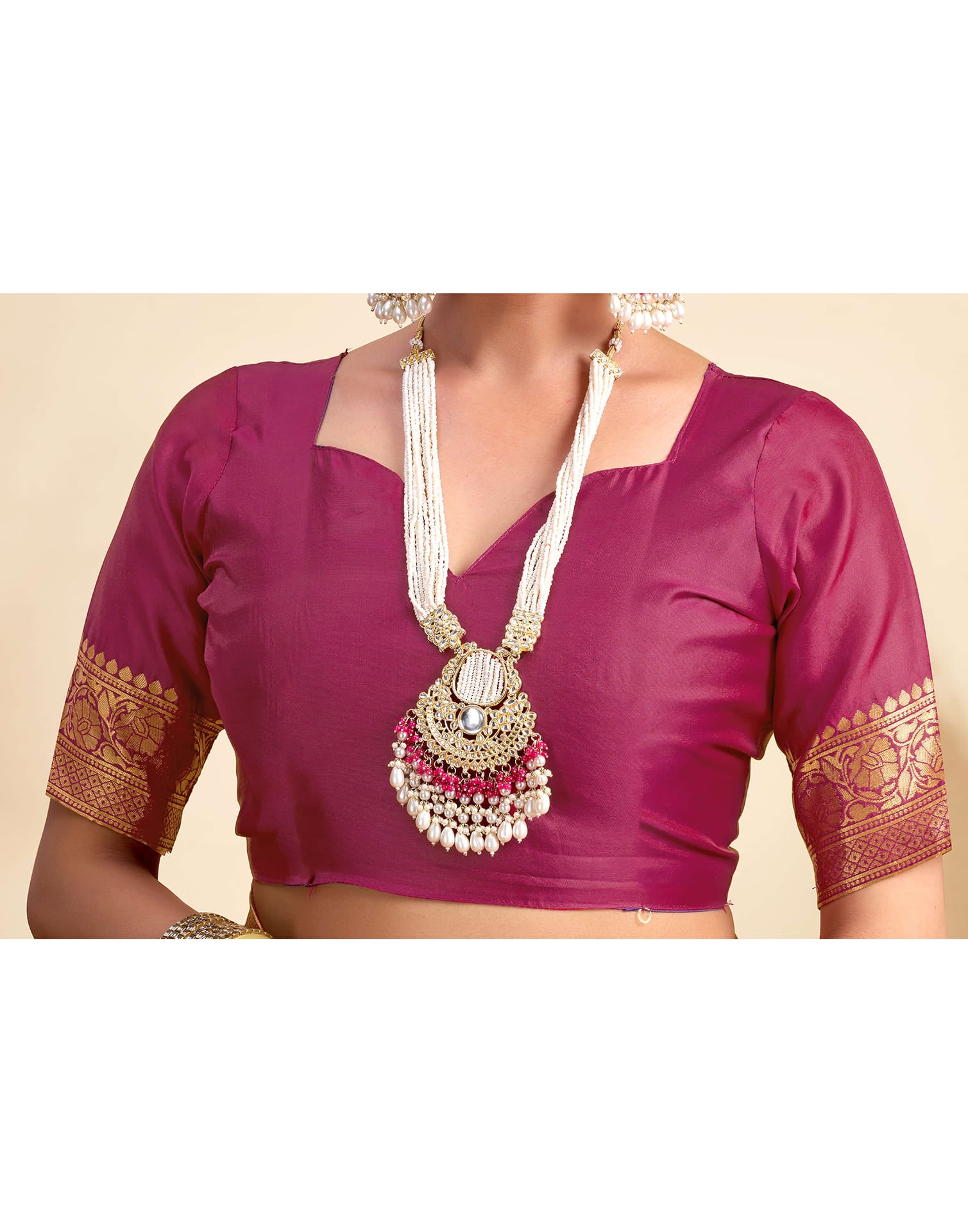 Rani Pink Silk Woven Banarasi Saree