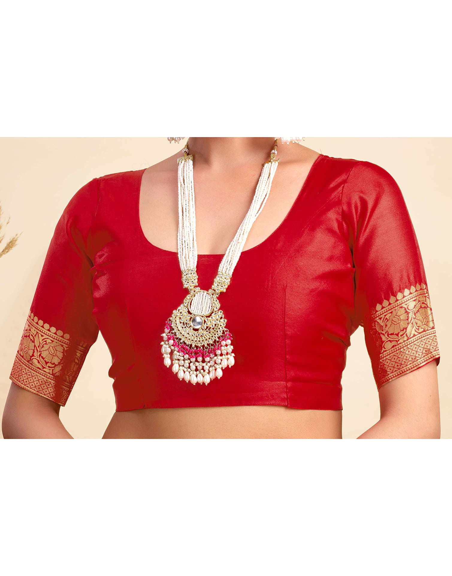 Red Silk Woven Banarasi Saree
