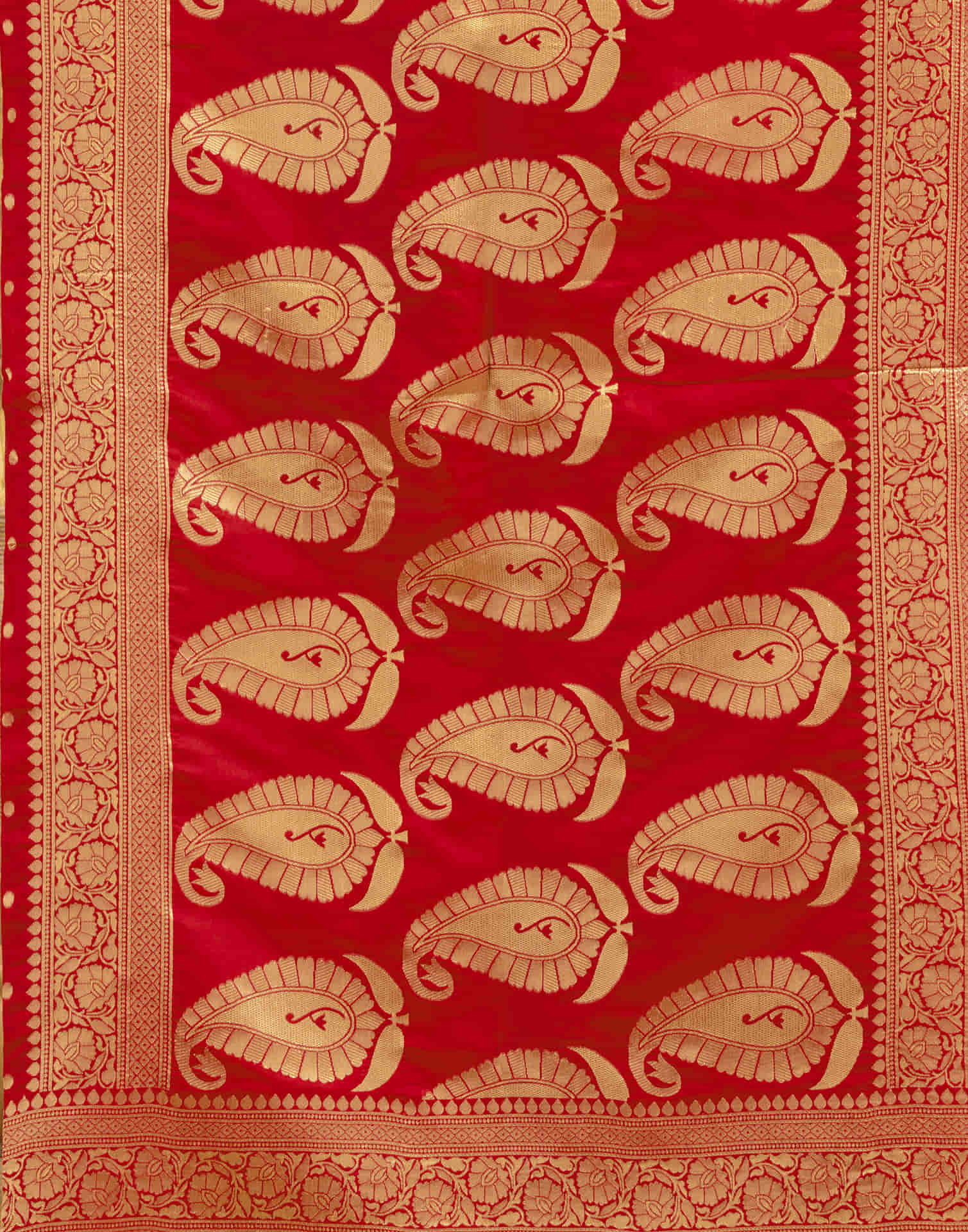 Red Silk Woven Banarasi Saree