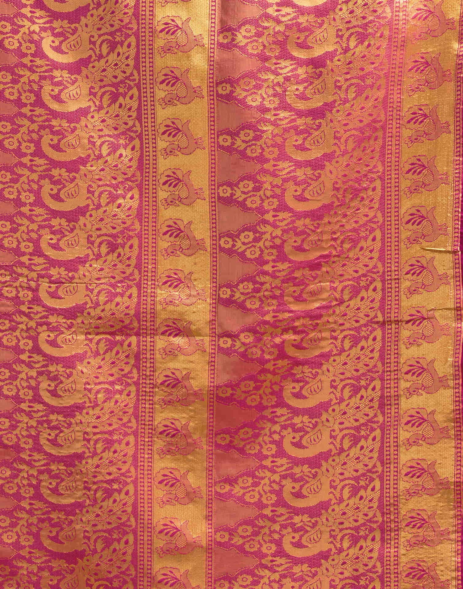 Rani Pink Silk Woven Kanjivaram Saree