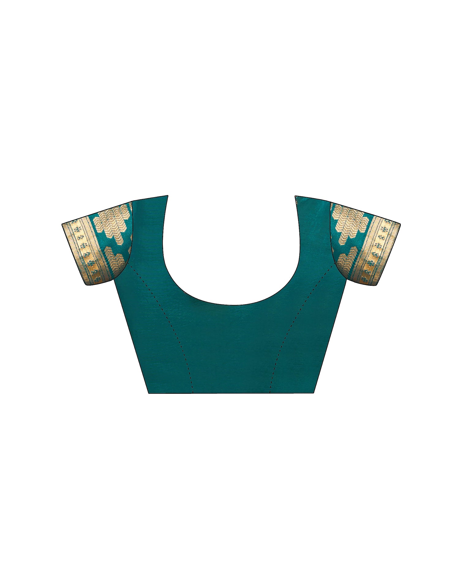 Teal Blue Silk Woven Saree