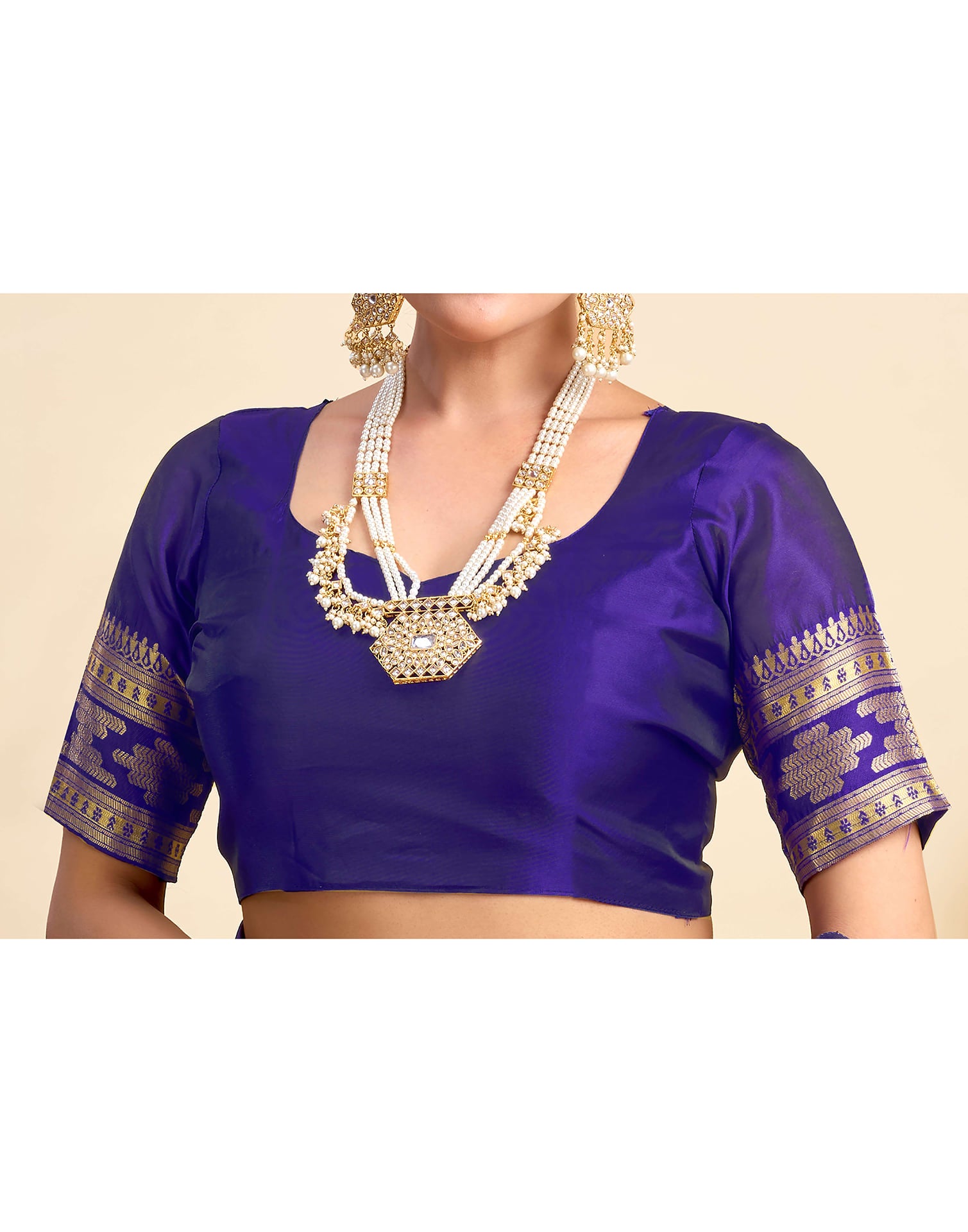 Indigo Blue Silk Woven Saree