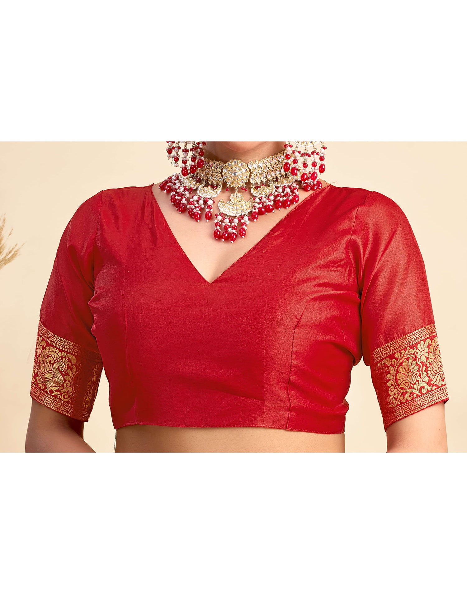 Red Silk Woven Kanjivaram Saree