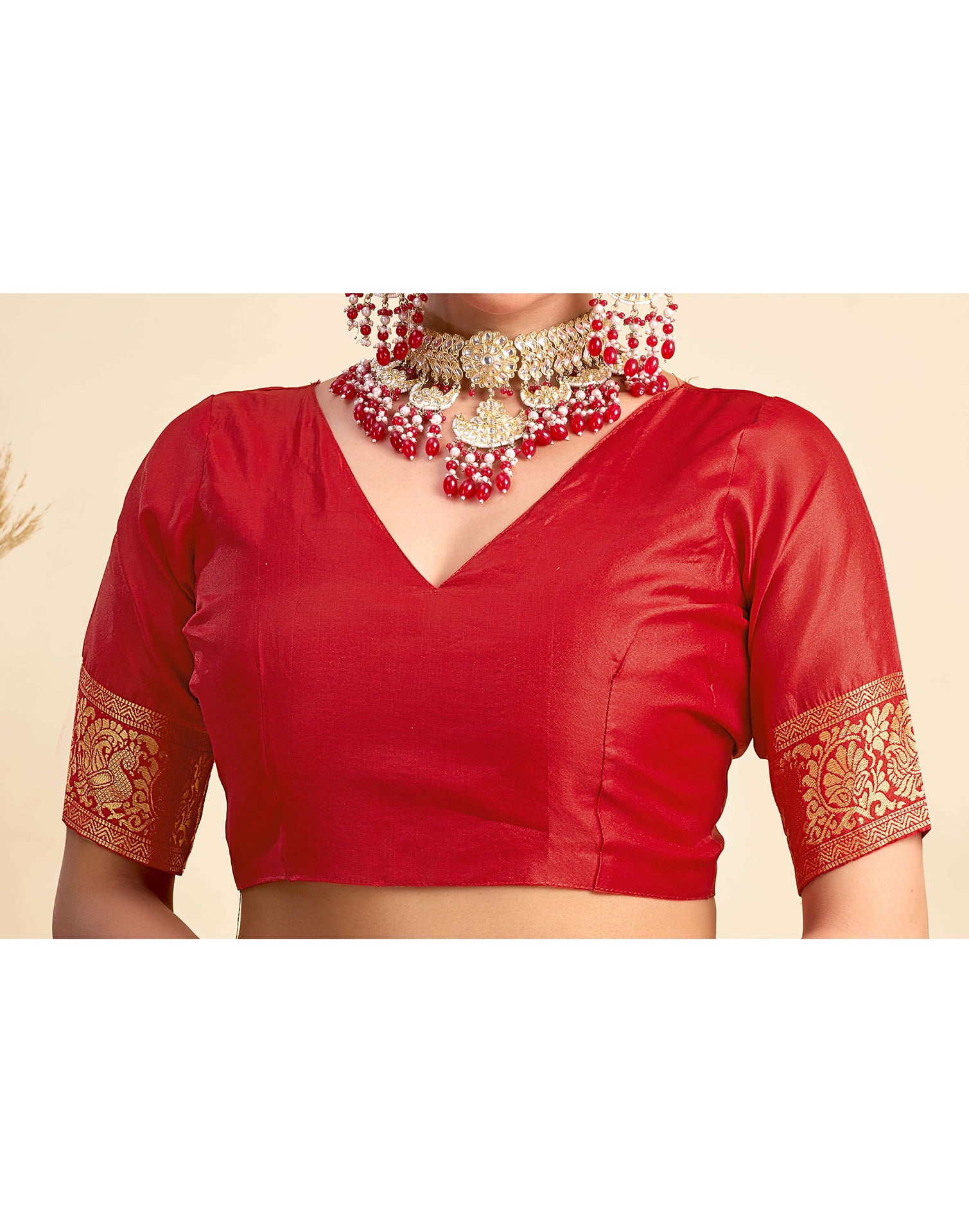 Red Silk Woven Kanjivaram Saree