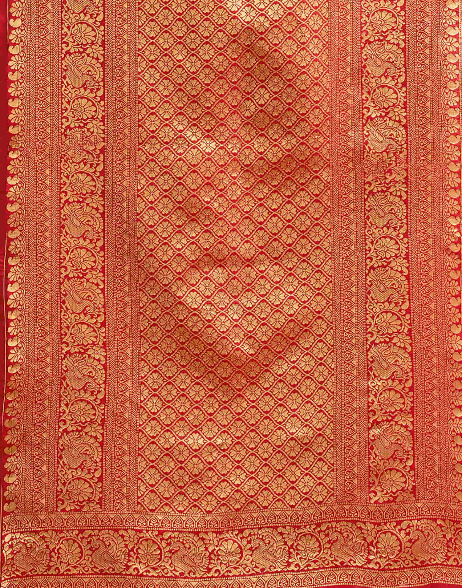 Red Silk Woven Kanjivaram Saree
