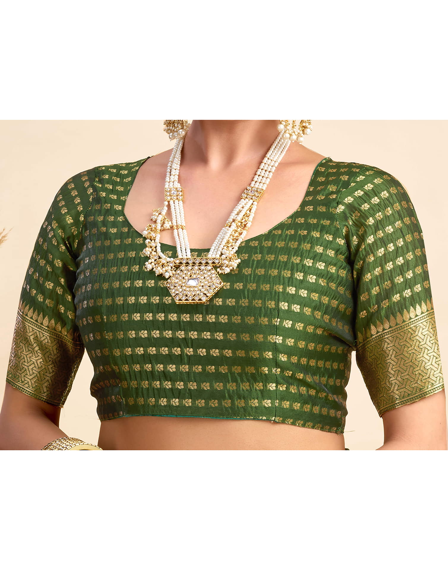 Green Silk Woven Banarasi Saree