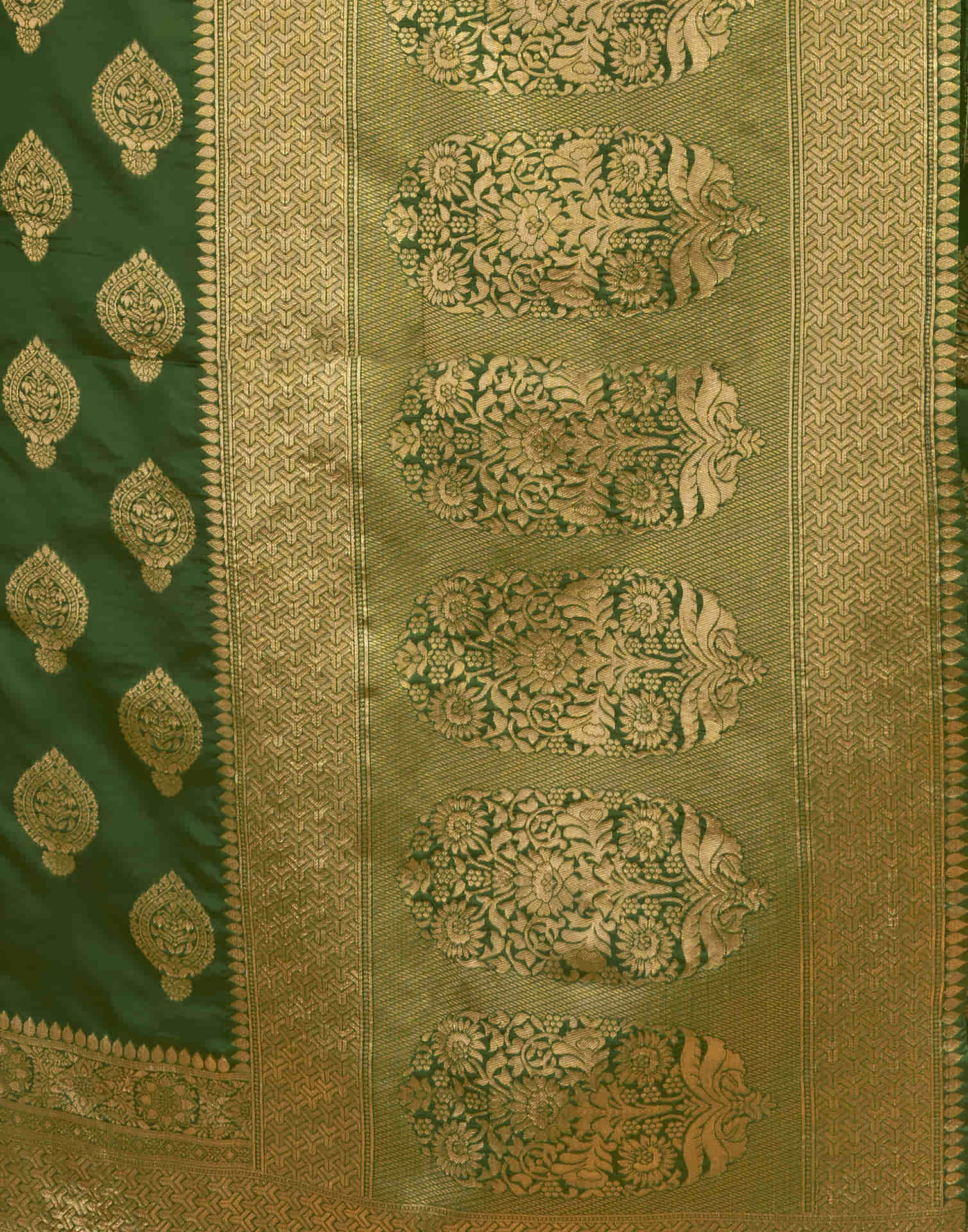 Green Silk Woven Banarasi Saree