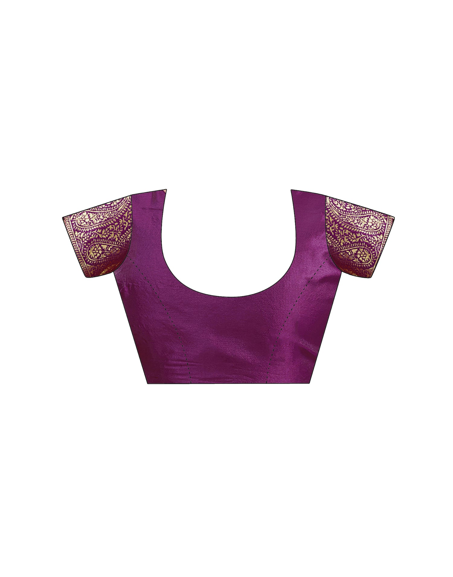 Dark Magenta Silk Woven Banarasi Saree