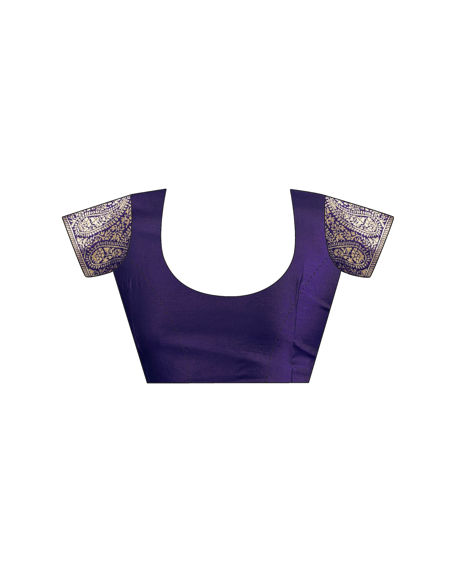 Navy Blue Silk Woven Banarasi Saree