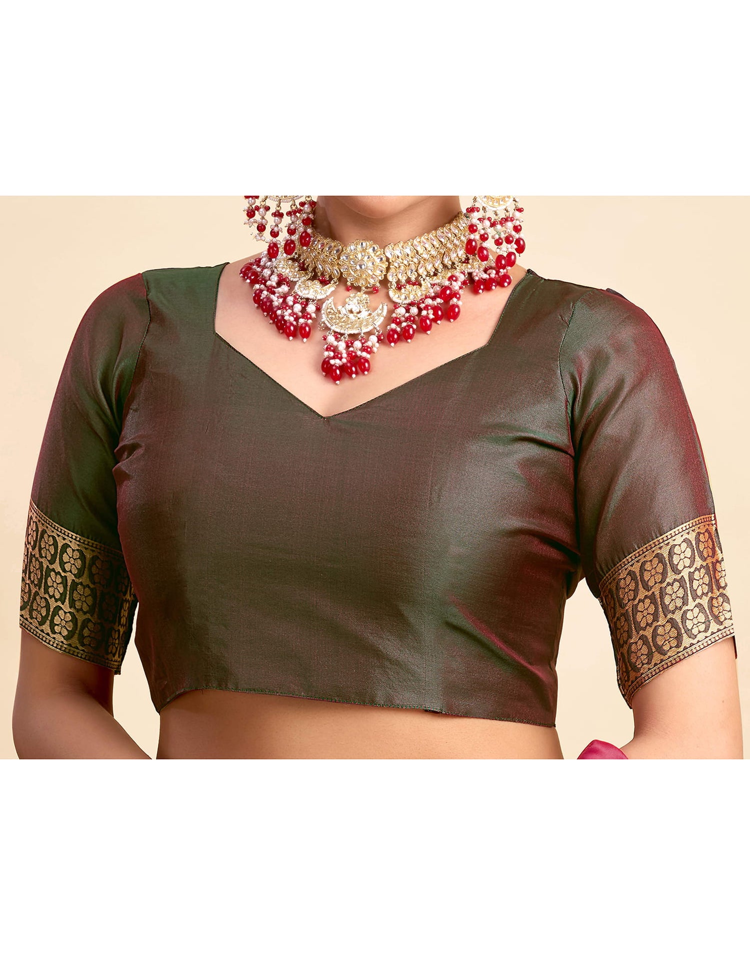 Bright Pink Silk Woven Banarasi Saree