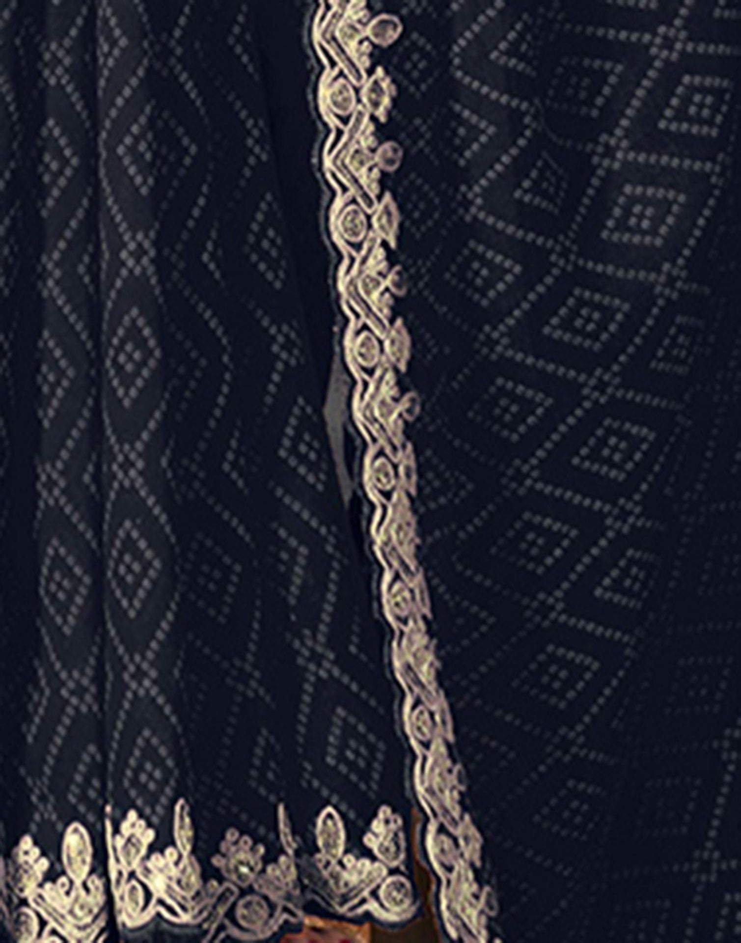 Black Georgette Bandhani Saree