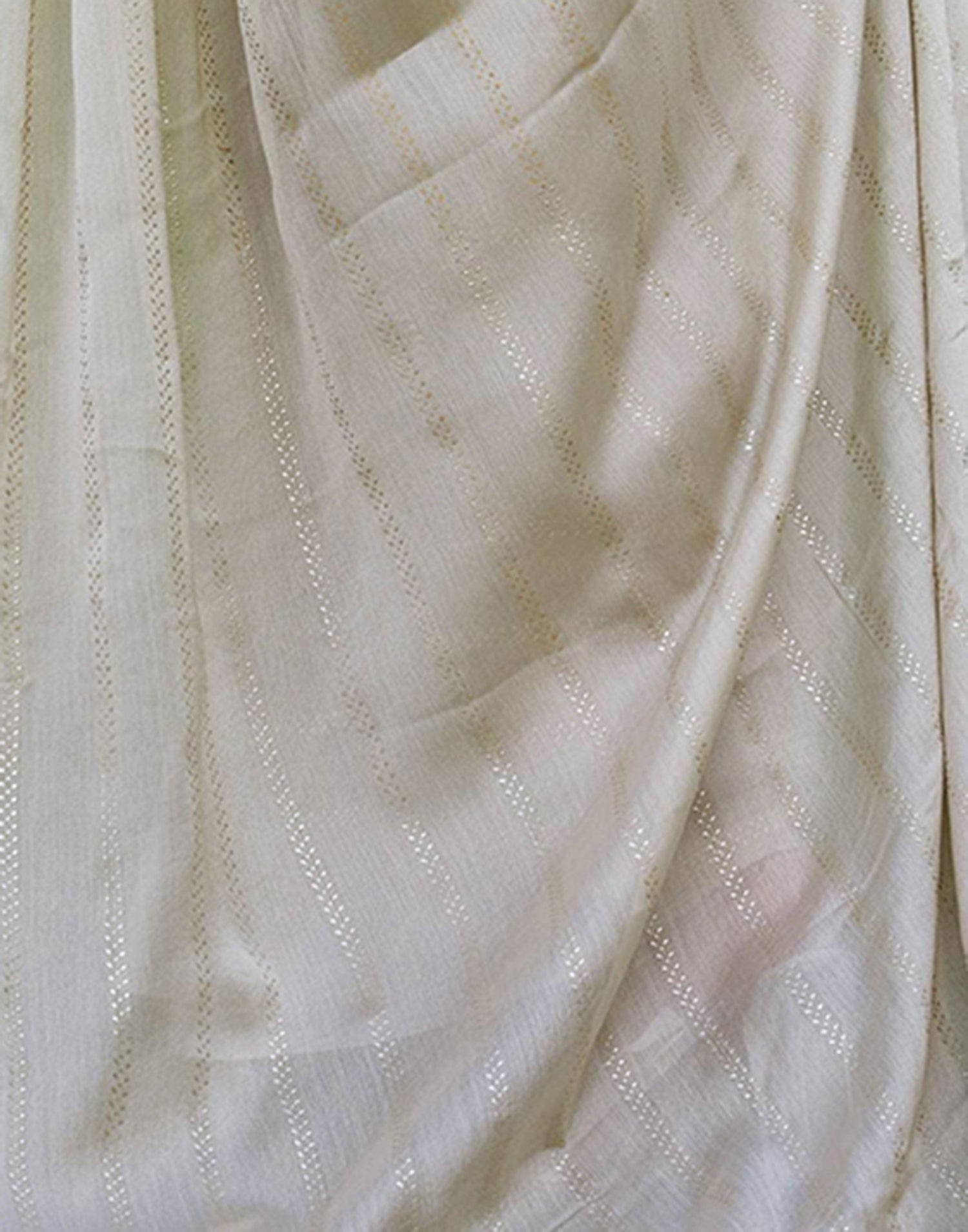 Beige Georgette Foil Printed Saree