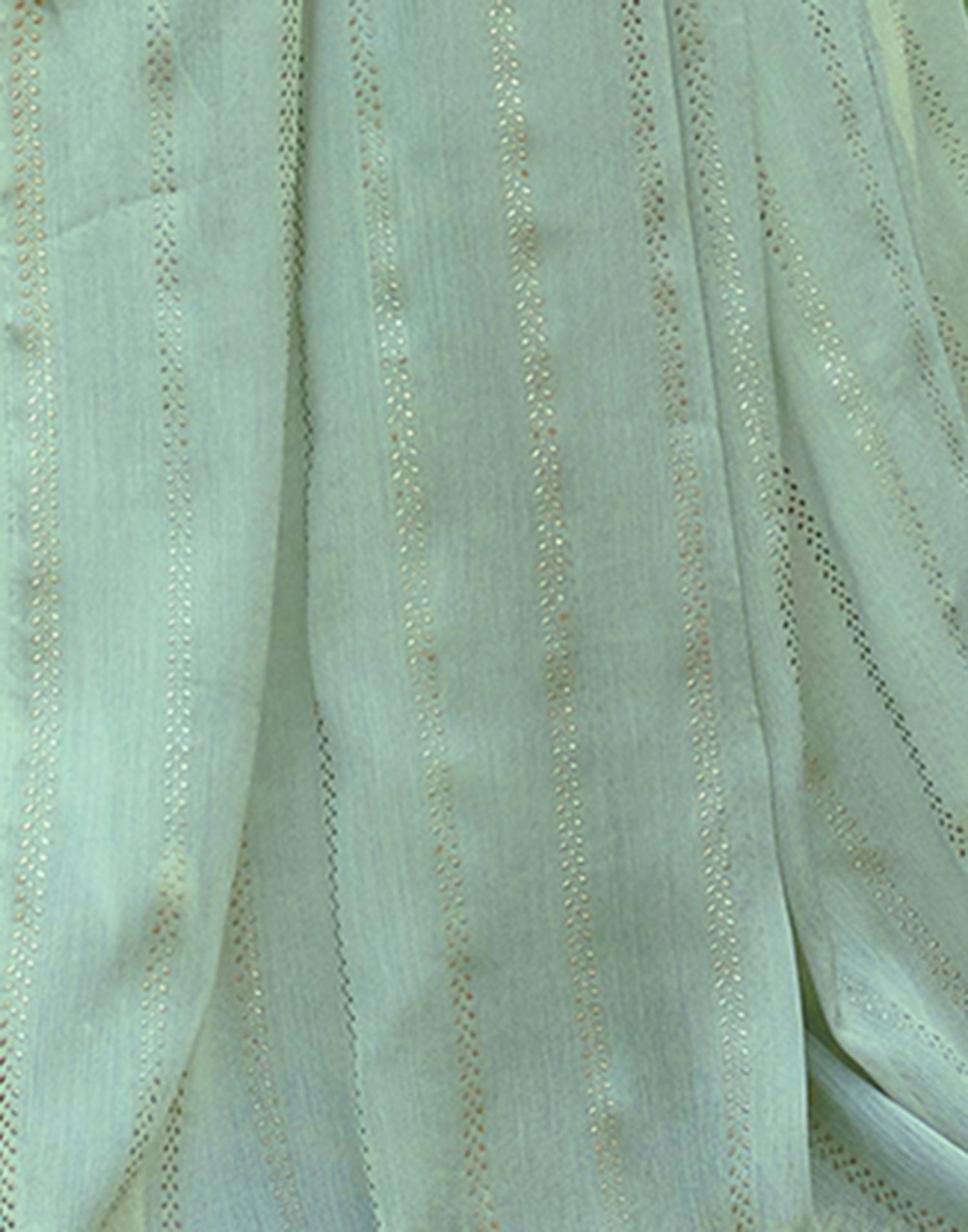 Light Green Georgette Foil Printed Saree