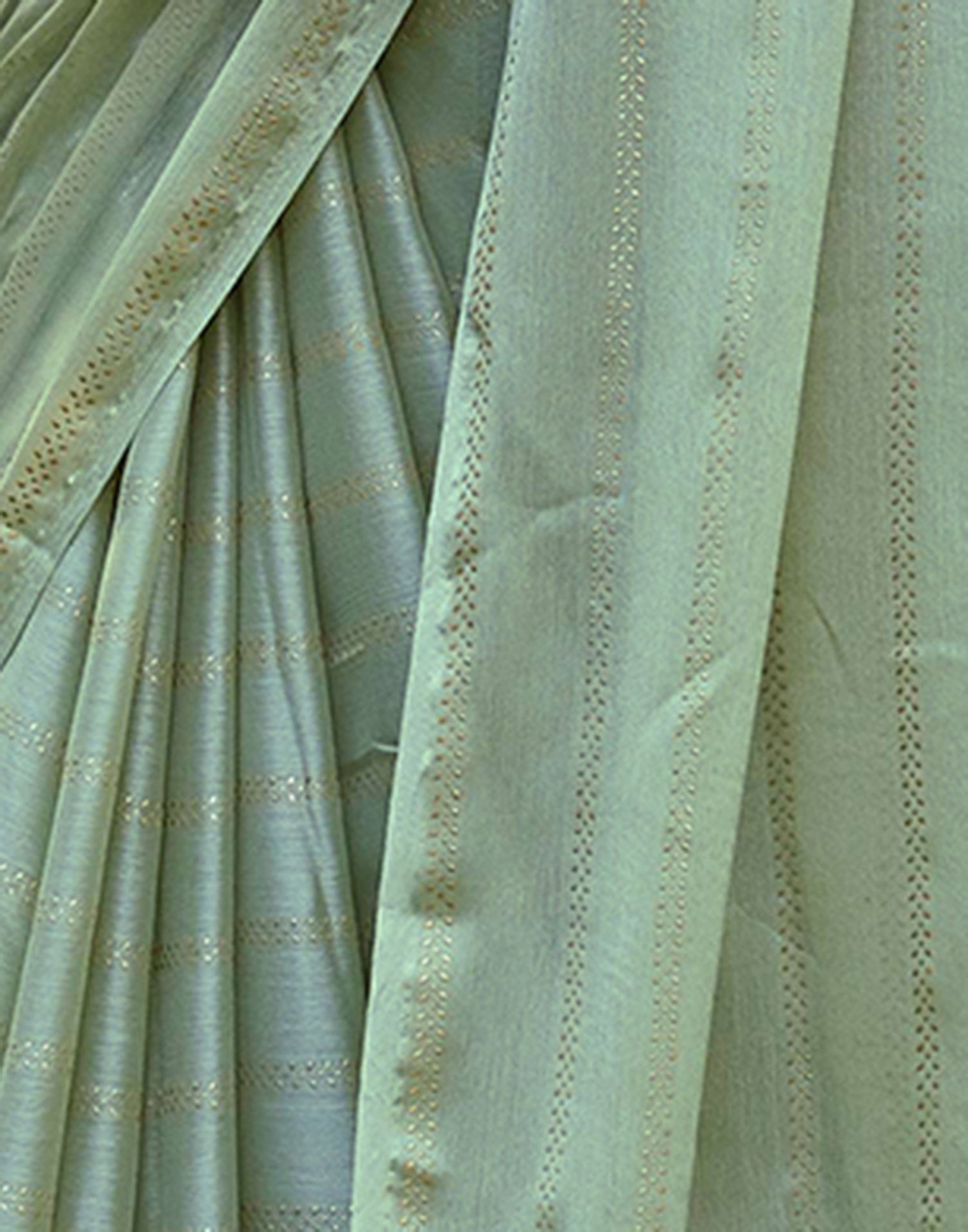 Light Green Georgette Foil Printed Saree