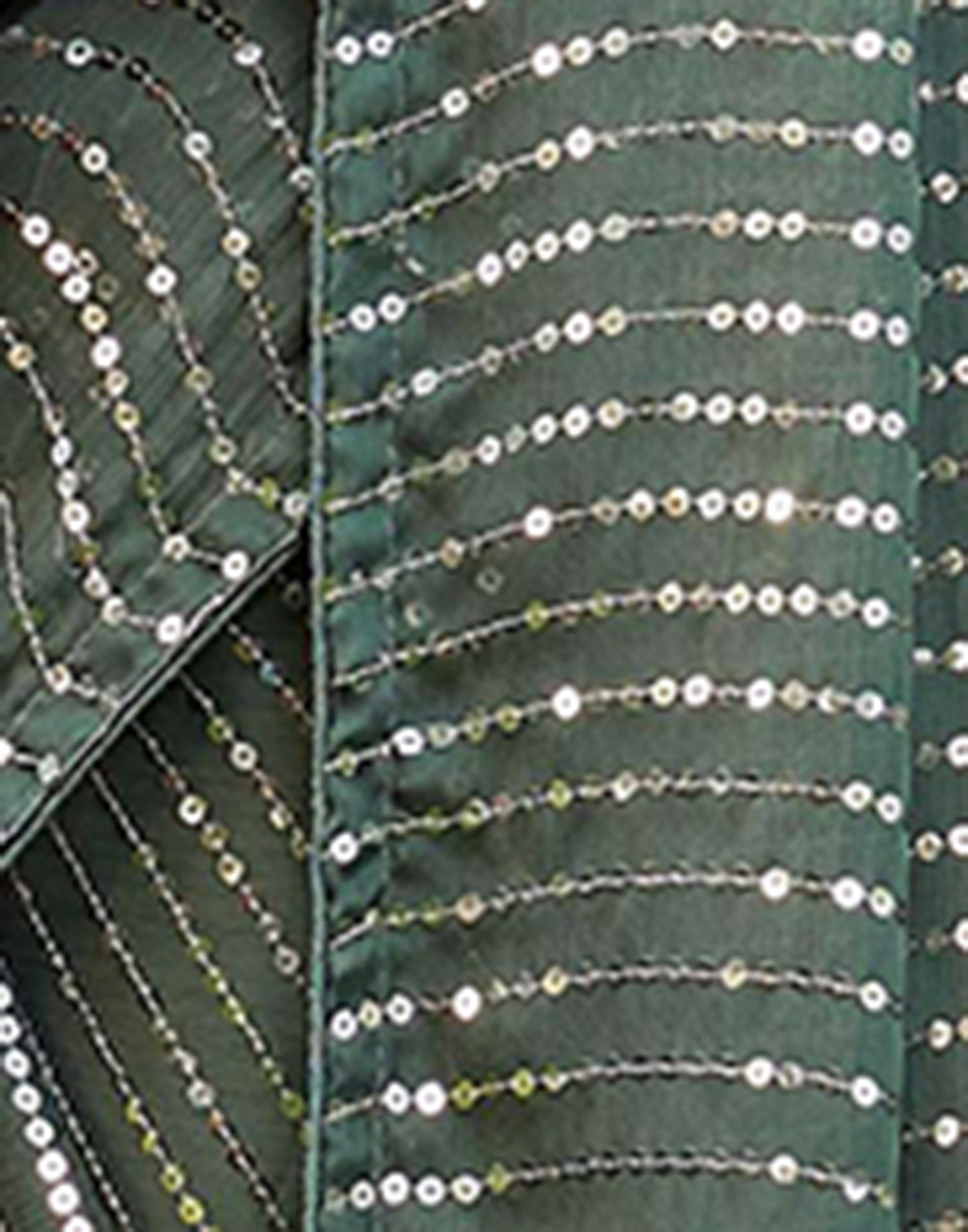 Dusty Green Satin Sequence Saree