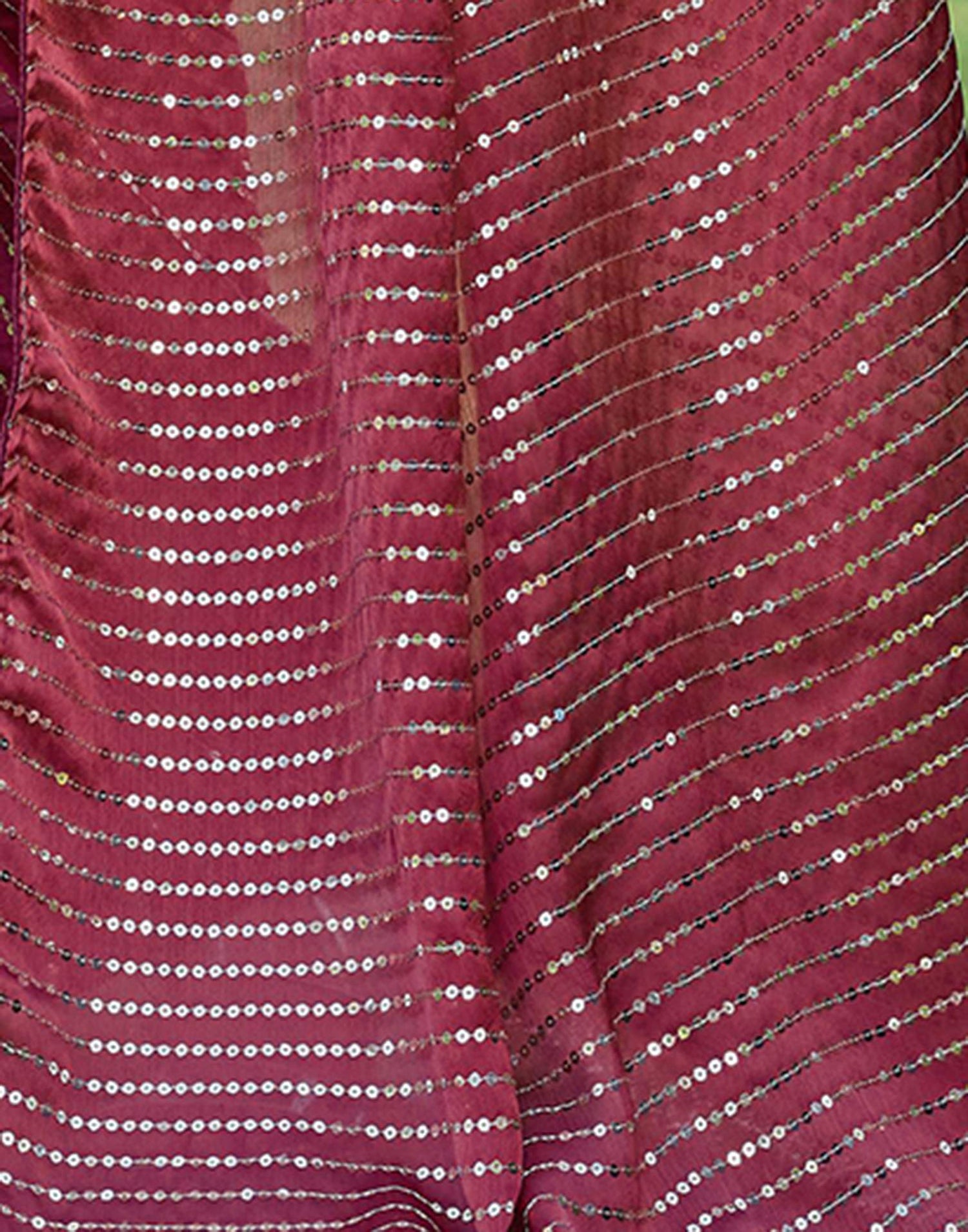 Purple Chiffon Sequence Saree